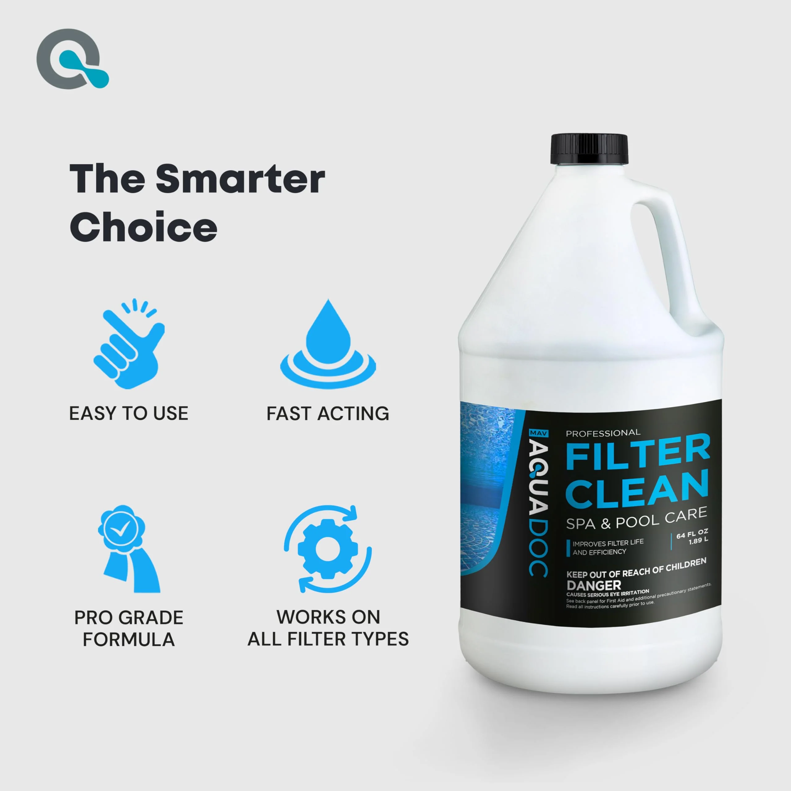 AquaDoc Spa & Hot Tub Filter Cleaner Soak - 64oz - Pool Filter Cleaner & Cartridge Cleaning Solution - Made in USA - Image 4