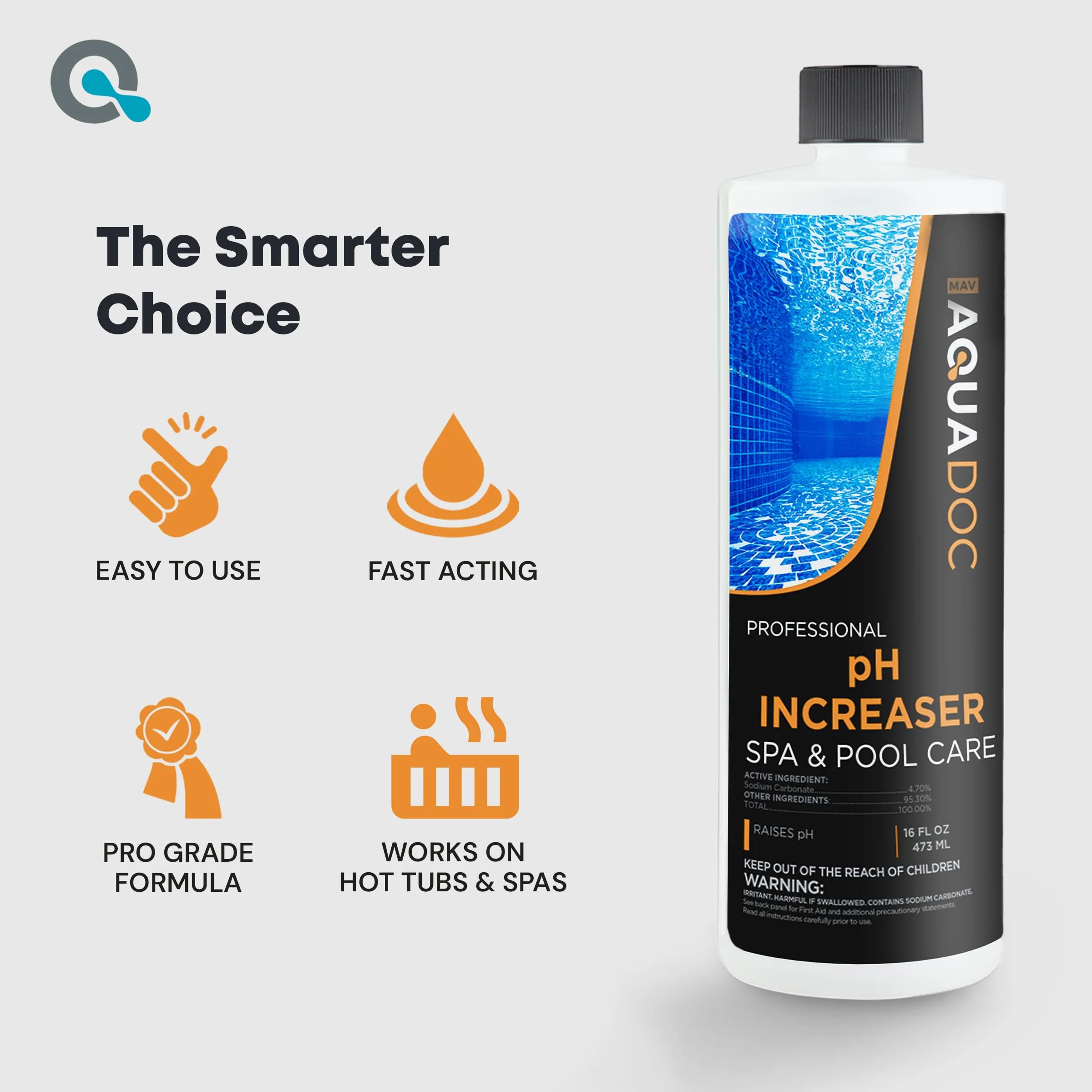 AquaDoc Spa pH Increaser for Hot Tub - 16oz - Spa pH Up for Water Balance - Hot Tub Chemicals Made in USA - Image 5
