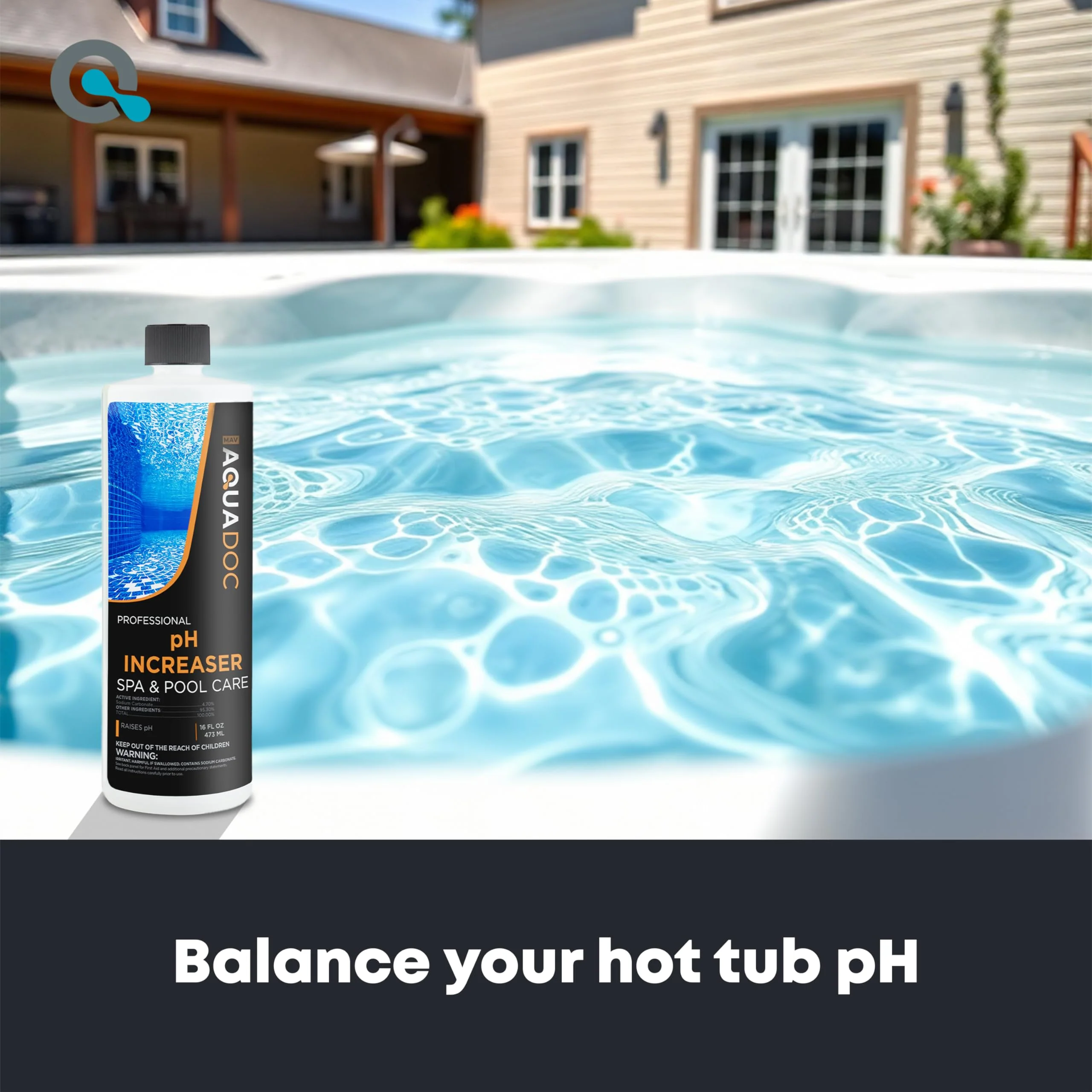 AquaDoc Spa pH Increaser for Hot Tub - 16oz - Spa pH Up for Water Balance - Hot Tub Chemicals Made in USA - Image 8