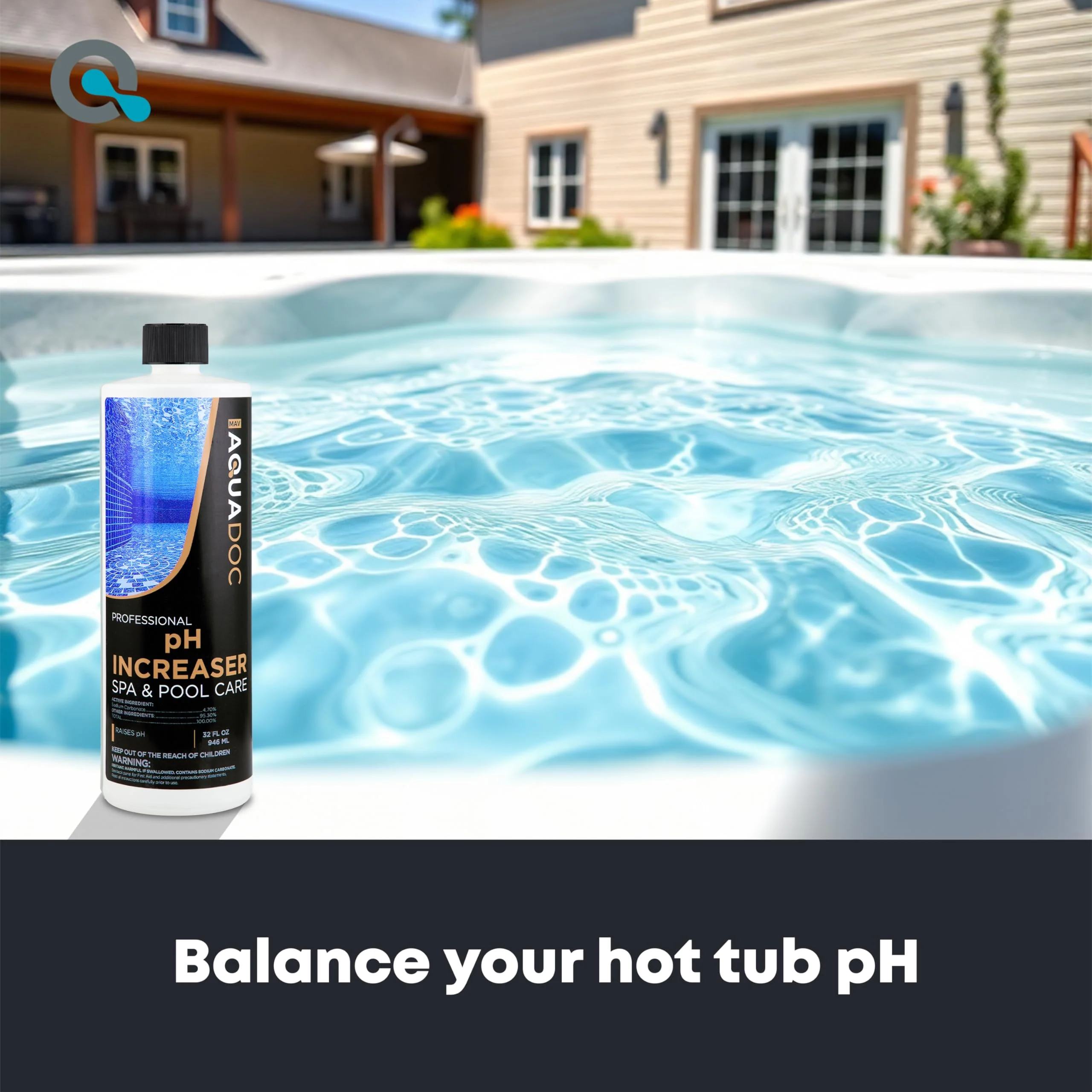 AquaDoc Spa pH Increaser for Hot Tub - 32oz - Spa pH Up for Water Balance - Hot Tub Chemicals Made in USA - Image 9