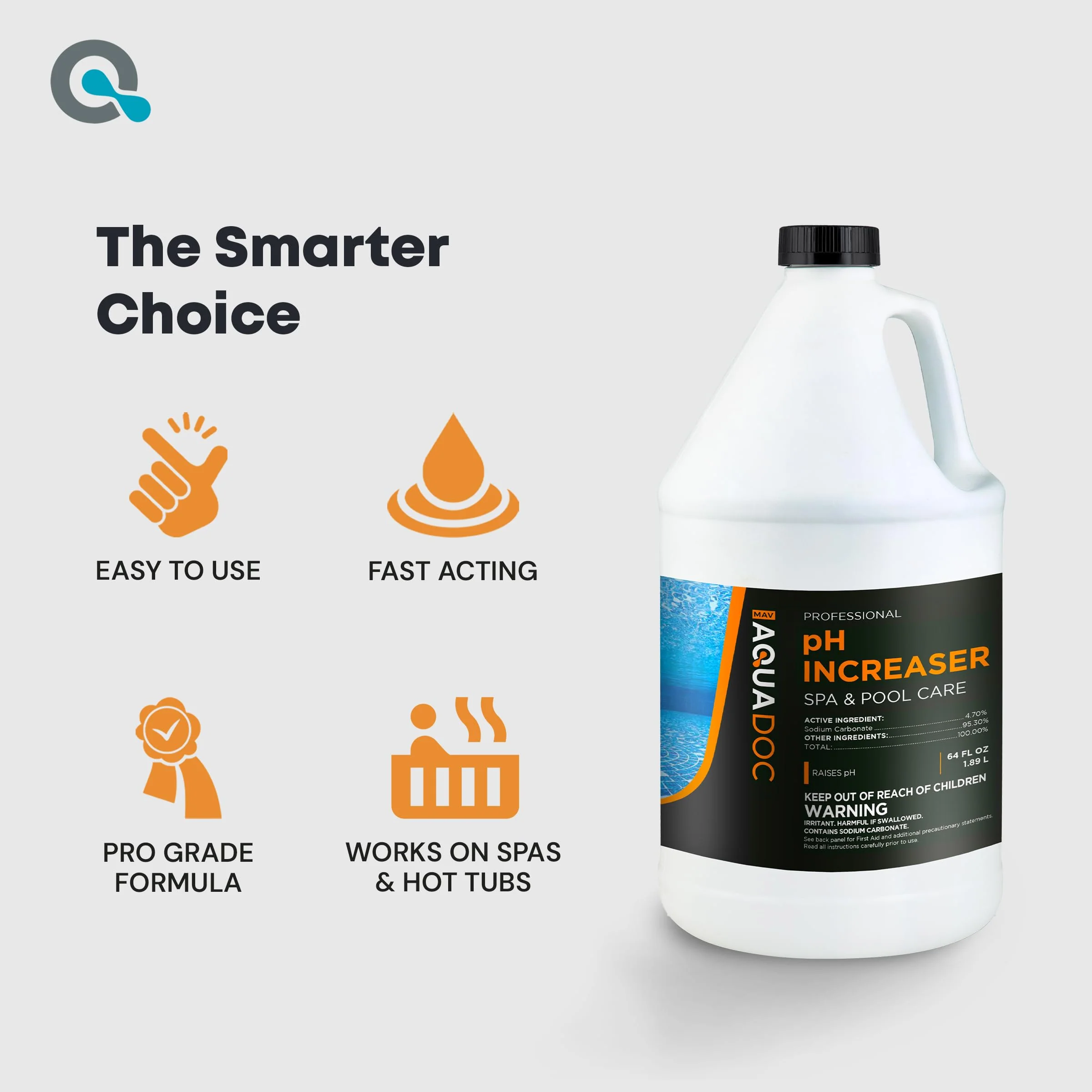AquaDoc Spa pH Increaser for Hot Tub - 64oz - Spa pH Up for Water Balance - Hot Tub Chemicals Made in USA - Image 4