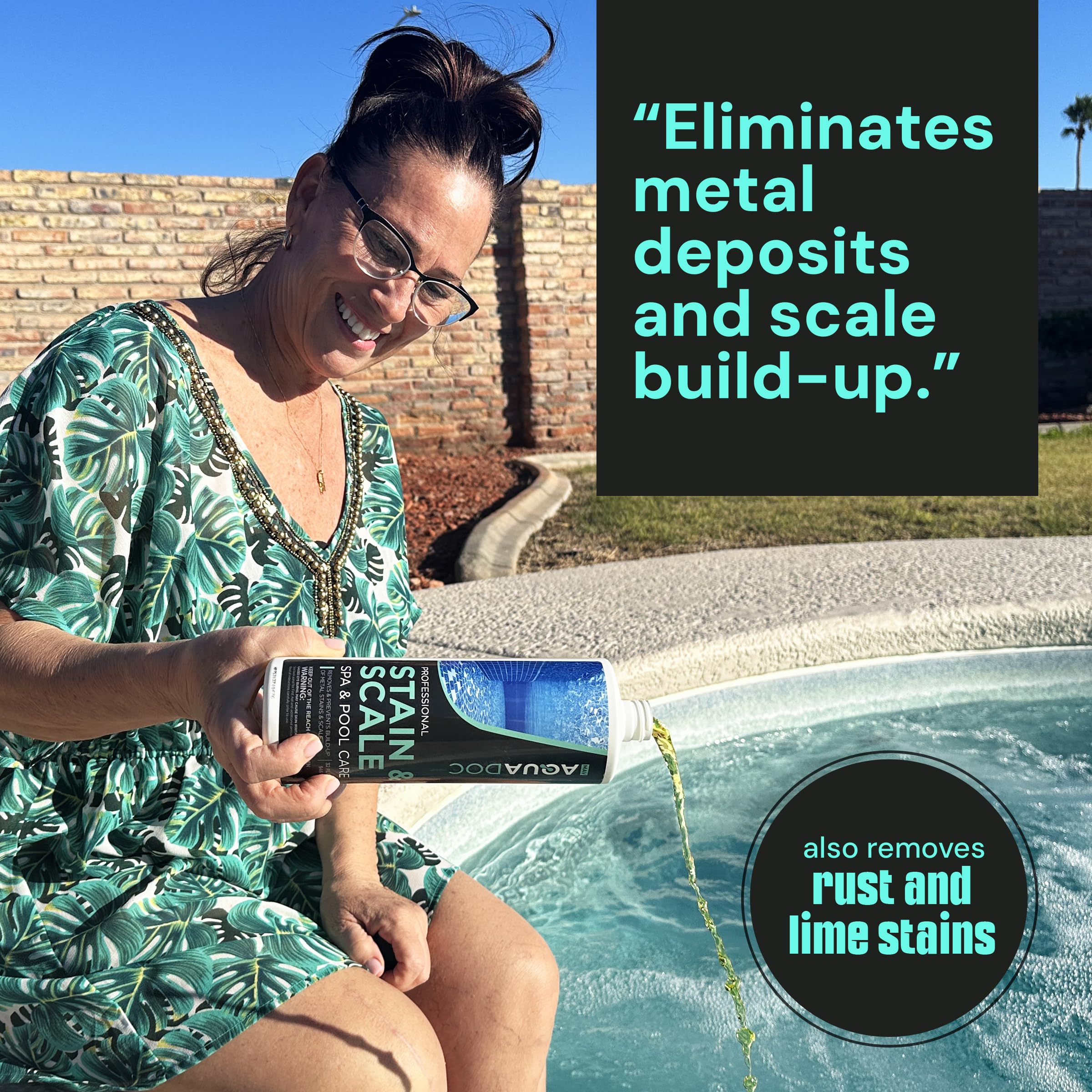 AquaDoc Spa Stain and Scale Control for Hot Tubs - 32oz - Hot Tub Descaler That Helps Prevent & Remove Metal Stains and Scale - Made in USA - Image 8