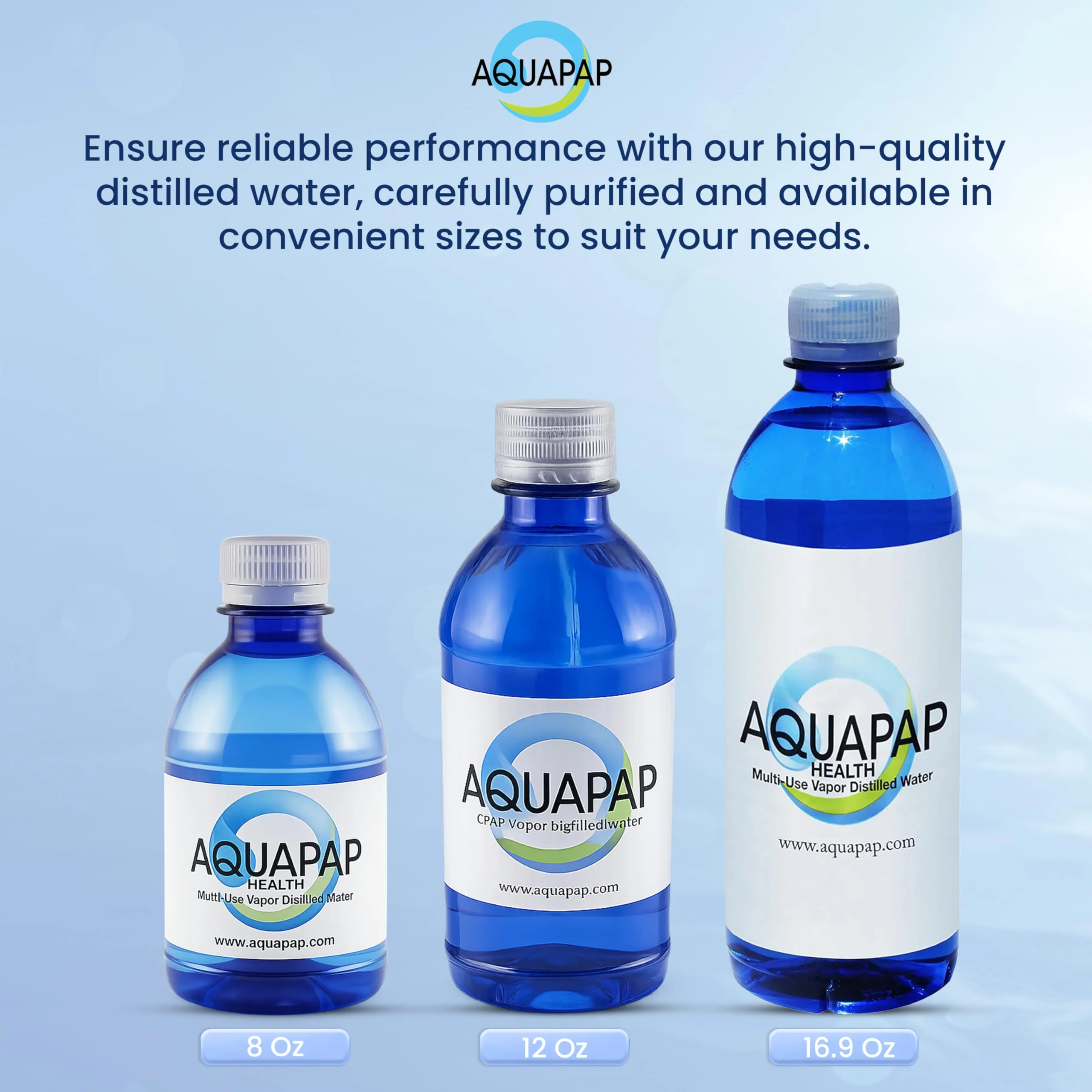 Aquapap Vapor Distilled Water Case of 24 x 12 oz bottles - Image 5
