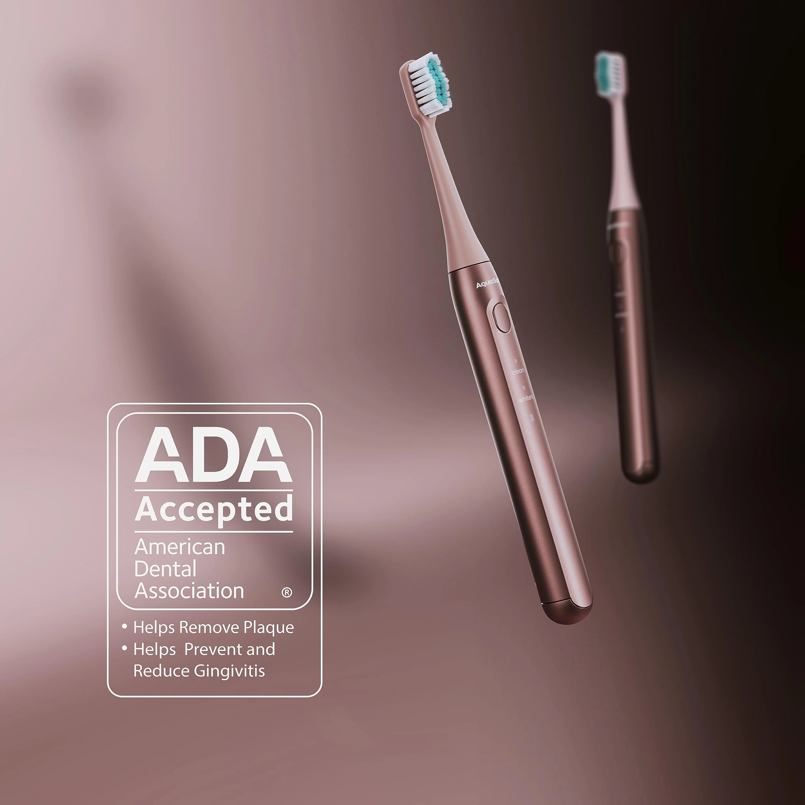 Aquasonic Icon ADA-Accepted Rechargeable Toothbrush | Magnetic Holder & Slim Travel Case | 2 Brushing Modes & Smart Timers | Gentle Micro-Vibrations (Pearl) - Image 5