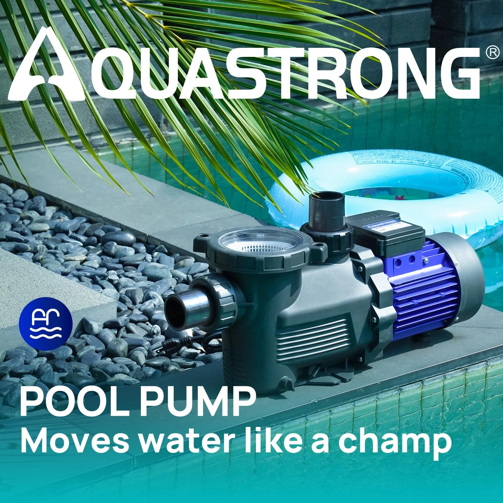 Aquastrong In/Above Ground Pool Pump High Flow Self Primming Swimming Pool Pump,Cobalt Blue - Image 6