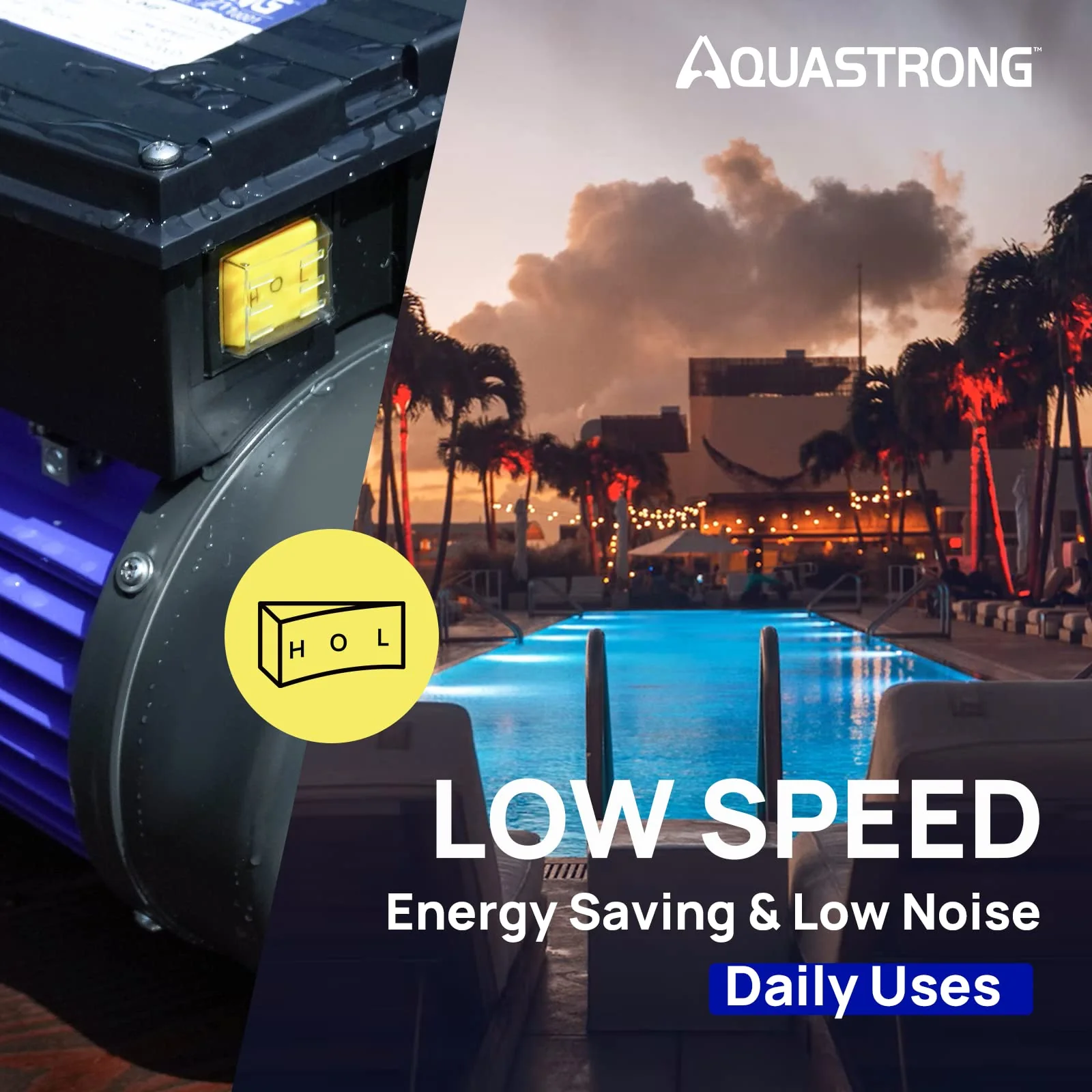 Aquastrong In/Above Ground Pool Pump High Flow Self Primming Swimming Pool Pump,Deep Blue - Image 3