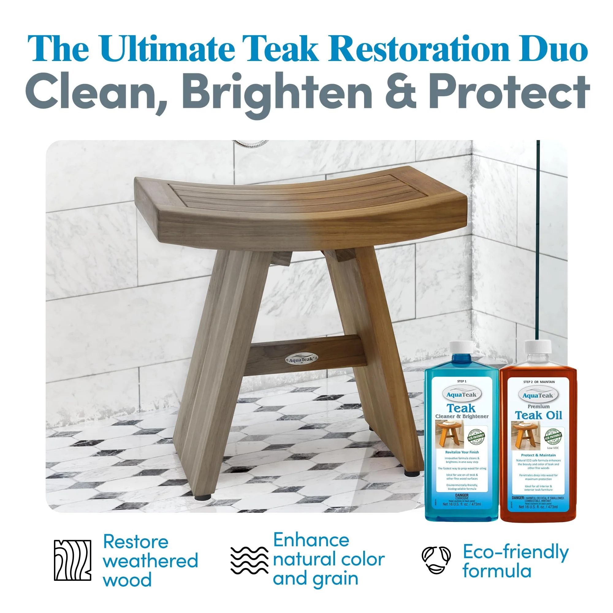 AquaTeak Care Kit: Premium Teak Oil & Teak Cleaner & Brightener - Image 8
