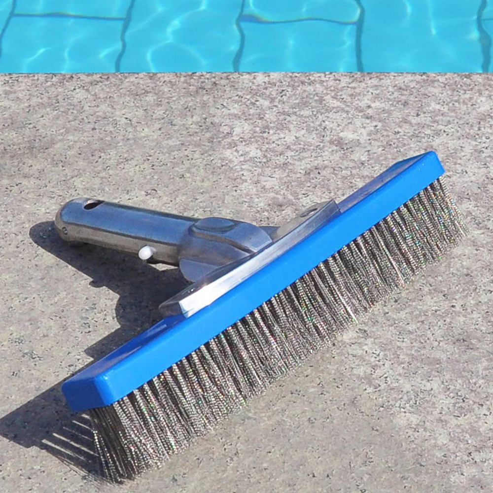 Aquatix Pro Heavy Duty Pool Brush, Durable 10" Swimming Pool Cleaner Brush Best for Tackling Stubborn Stains, Aluminium Handle & Stainless Steel Bristles, Suitable for Concrete & Gunite Pools. - Image 7