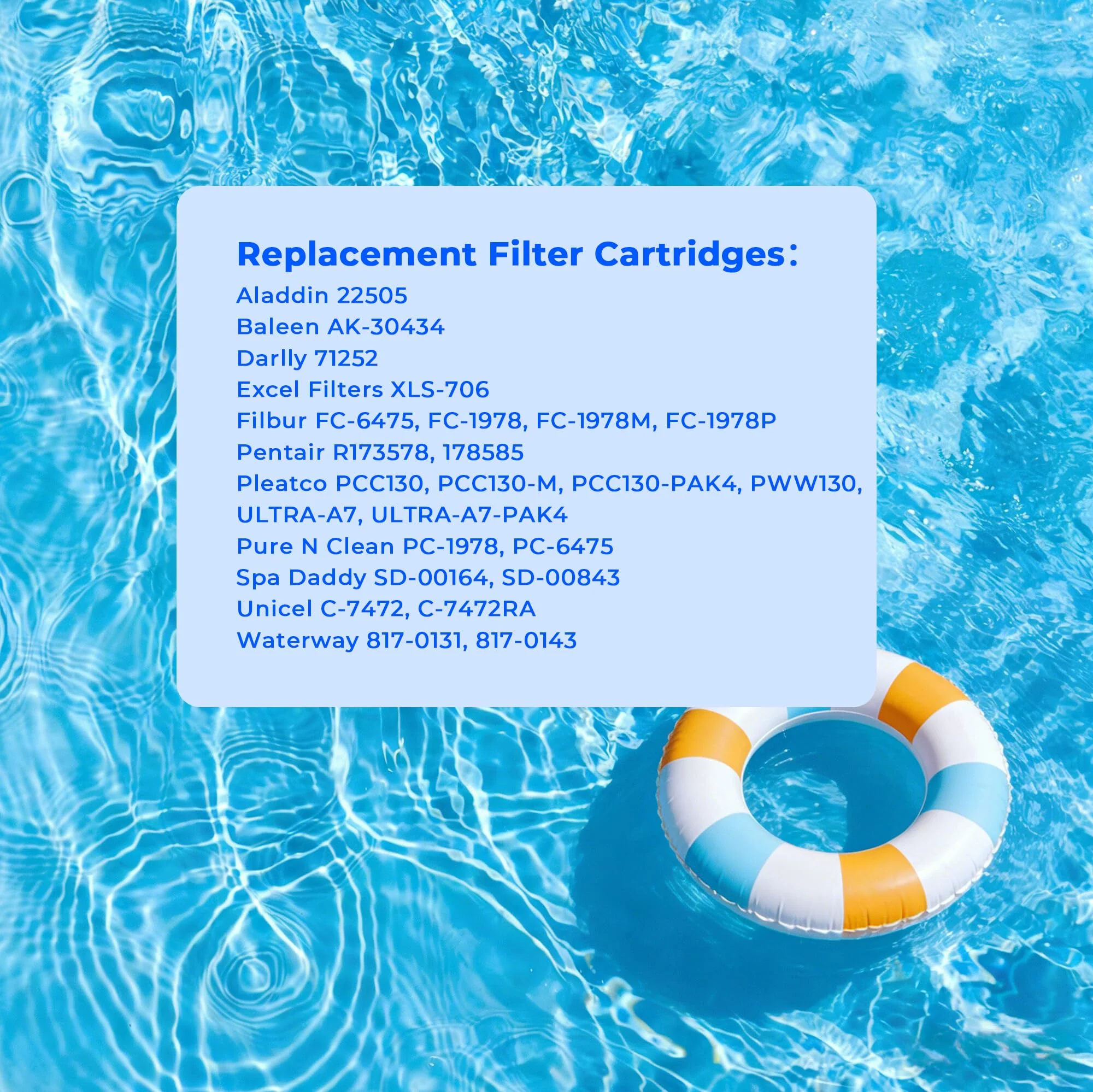 AQUIVEX CCP520 Pool Filter Cartridges 4 Pack, Compatible with Pentair Clean & Clear Plus 520, 160332, R173578, 178585, Pleatco PCC130, PCC130-PAK4, Filbur FC-1978, Unicel C-7472, Waterway 817-0131 - Image 3