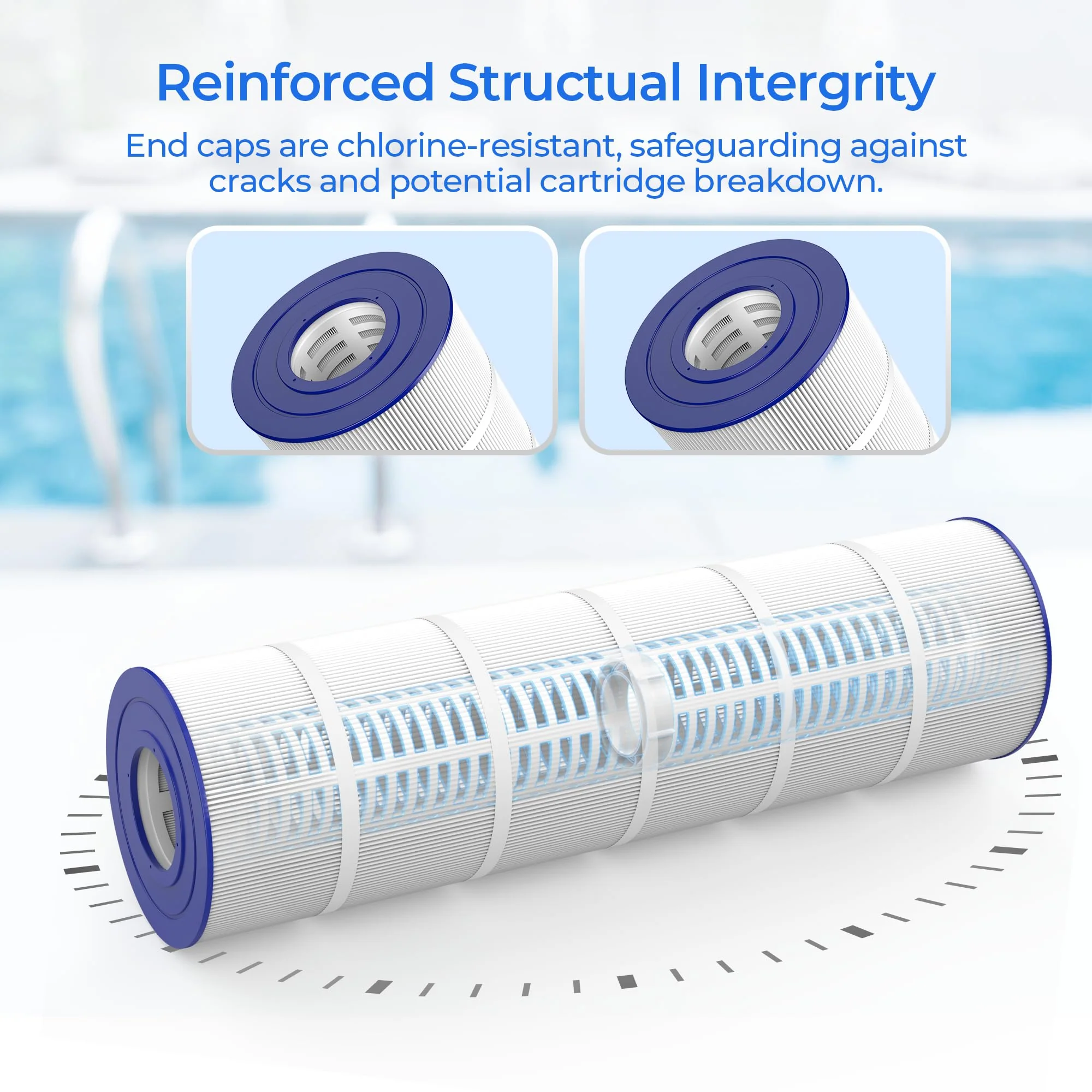 AQUIVEX CCP520 Pool Filter Cartridges 4 Pack, Compatible with Pentair Clean & Clear Plus 520, 160332, R173578, 178585, Pleatco PCC130, PCC130-PAK4, Filbur FC-1978, Unicel C-7472, Waterway 817-0131 - Image 5