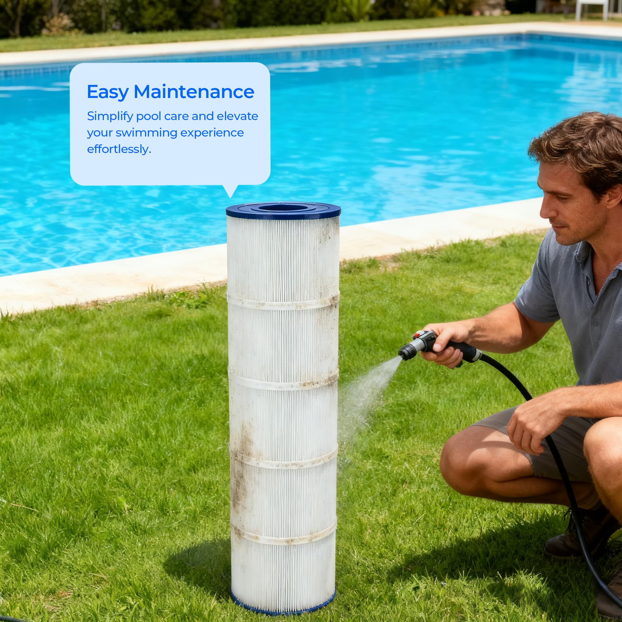 AQUIVEX CL580 Jandy Pool Filter Cartridge, Compatible with Jandy CL580, CV580, APCC7355, Pleatco PJAN145, PJAN145-PAK4, Unicel C-7482, Filbur FC-0820, FC-6415, Aladdin 24501, 4 Pack - Image 3