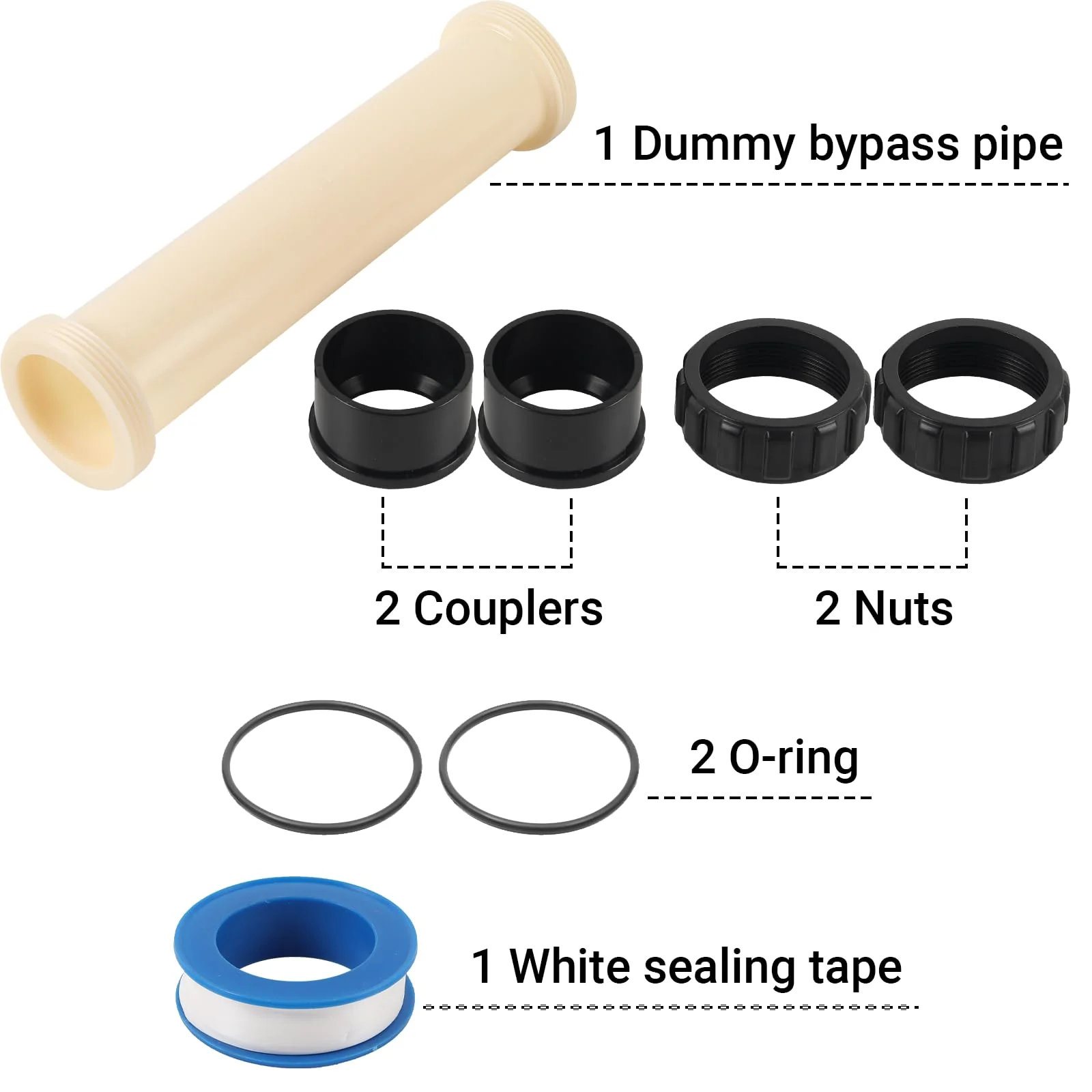 AR-PRO Bypass Dummy Cell Intended for 520588 Salt System, Compatible with Pentair Intellichlor IC Models Salt Chlorinator, Pool Winter Protection Bypass Pipe, Prolong Life of Pool Chlorinator System - Image 2