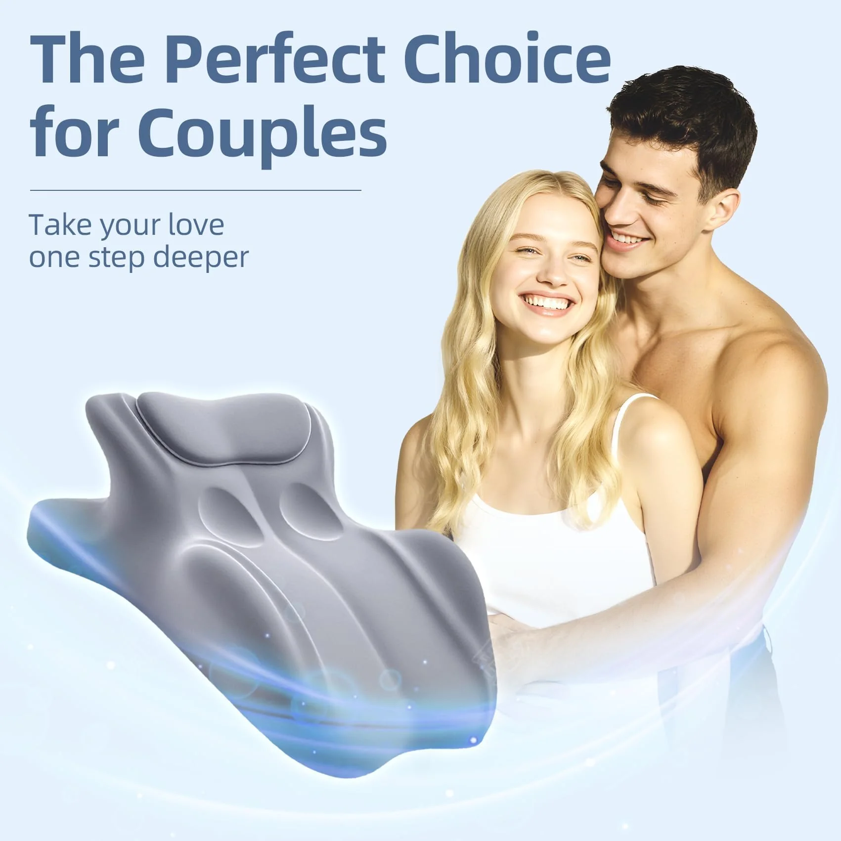 Arcova Sweet Spot Pillow, 27 Degree Couples Pillow for Couples Sweet Spot Intimacy Pillows, Maintains Perfect 27 Angle Every Time, Firm Foam That Won’t Shift, Waterproof & Washable Cover (Black) - Image 3