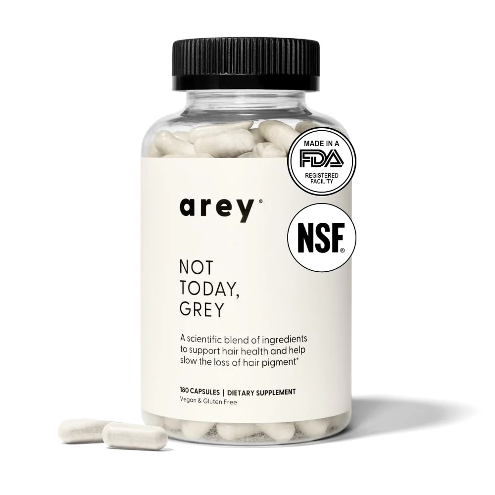 Arey Not Today, Grey Daily Hair Supplement for Women & Men | Slows Grey Hair Growth in 3–6 Months | Support for Thicker, Healthier Hair | Biotin, B + D Vitamins | Vegan & Gluten-Free (3 Months) - Image 9