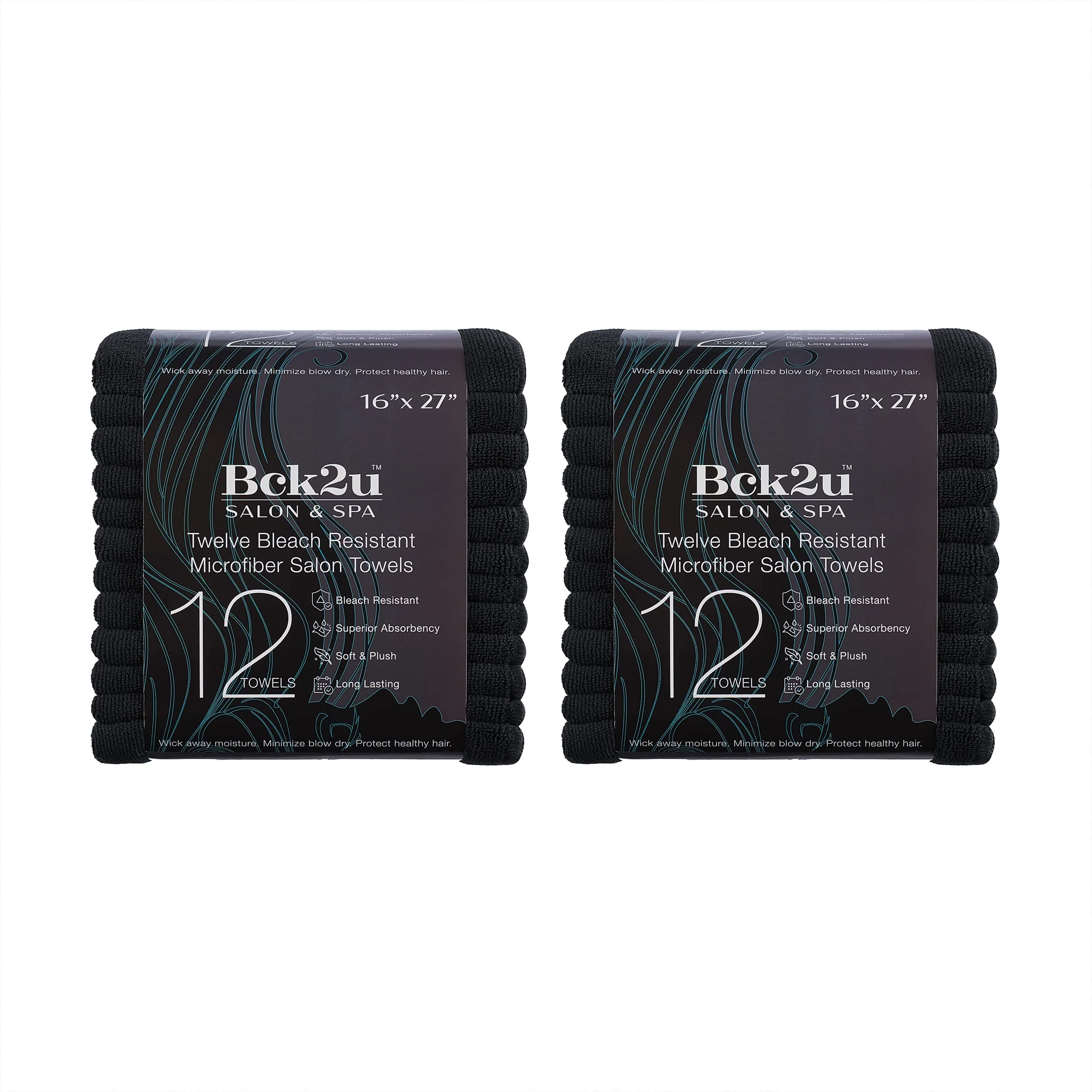 Arkwright Bleach Proof Salon Towels Bulk - Pack of 24 - Ultra Soft, Gentle Microfiber, Highly Absorbent & Quick Dry Spa Facial Towel for Hair Stylist, Nail Shop, and Esthetician, 16 x 27 in, Black - Image 6