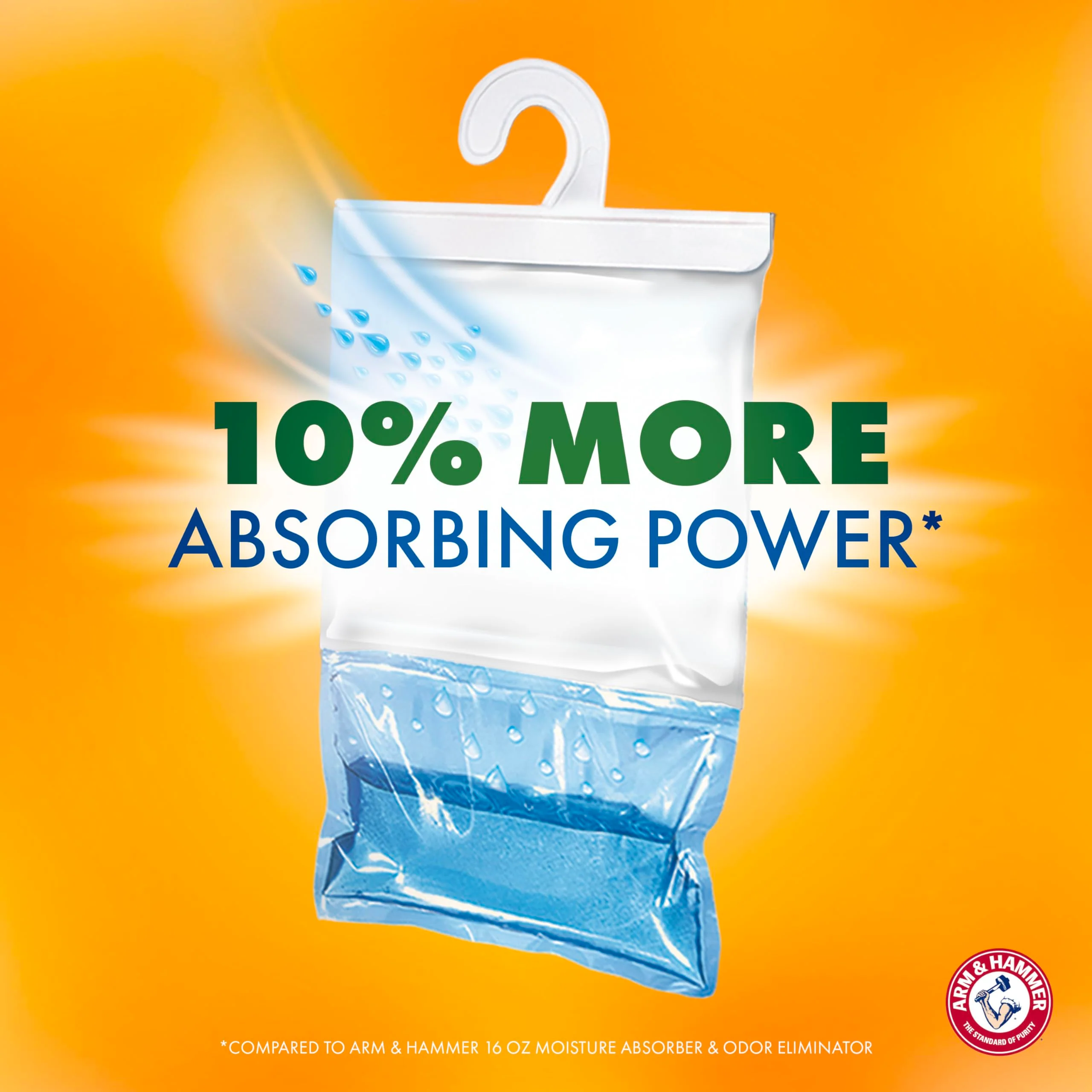 Arm & Hammer Essentials Hanging Moisture Absorber and Odor Eliminator, 17.5 oz., 3 Pack, Fragrance Free, Moisture Absorbers for Closets, Laundry Rooms and Bedrooms, Long-Lasting Freshness - Image 7