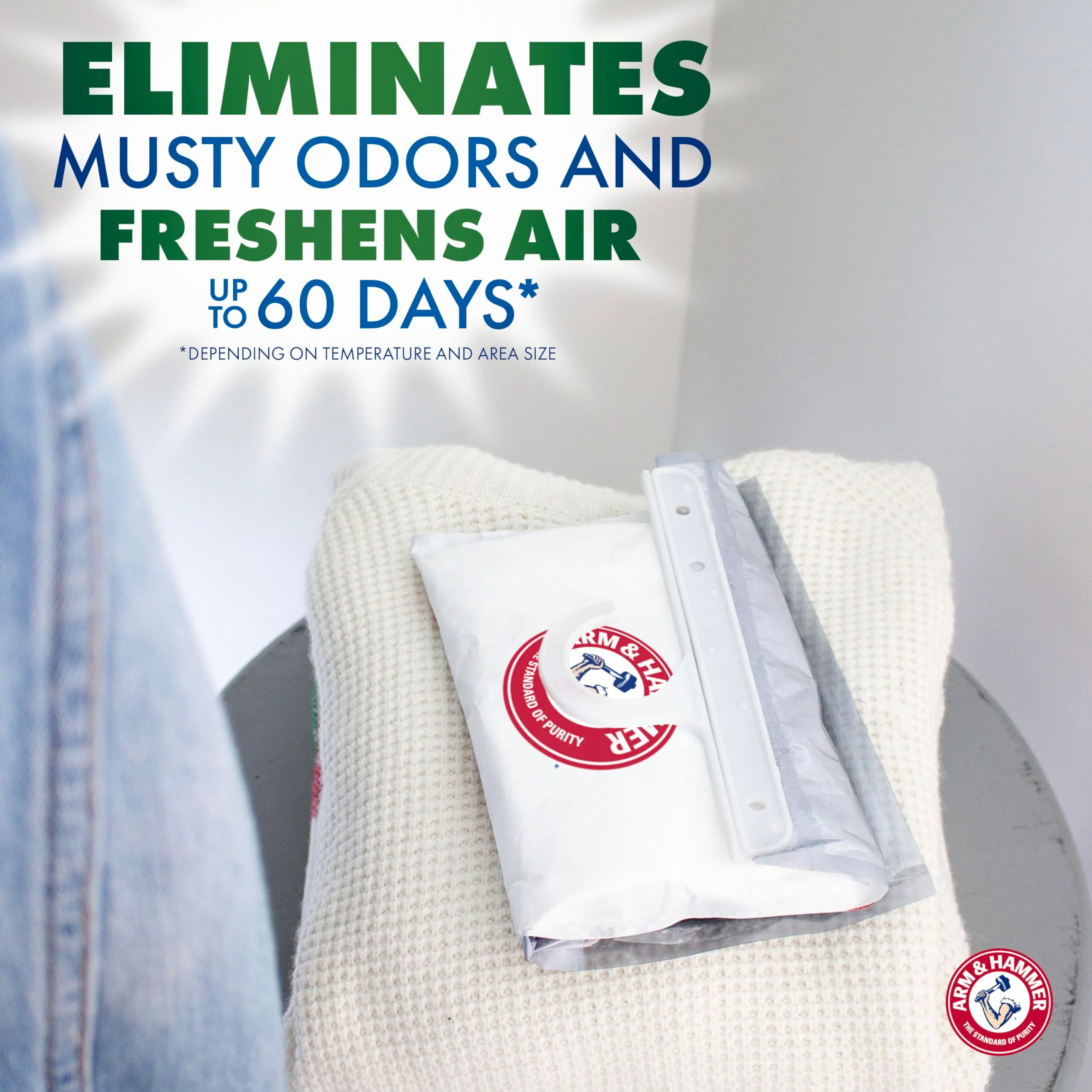 Arm & Hammer Essentials Hanging Moisture Absorber and Odor Eliminator, 17.5 oz., 3 Pack, Fragrance Free, Moisture Absorbers for Closets, Laundry Rooms and Bedrooms, Long-Lasting Freshness - Image 8