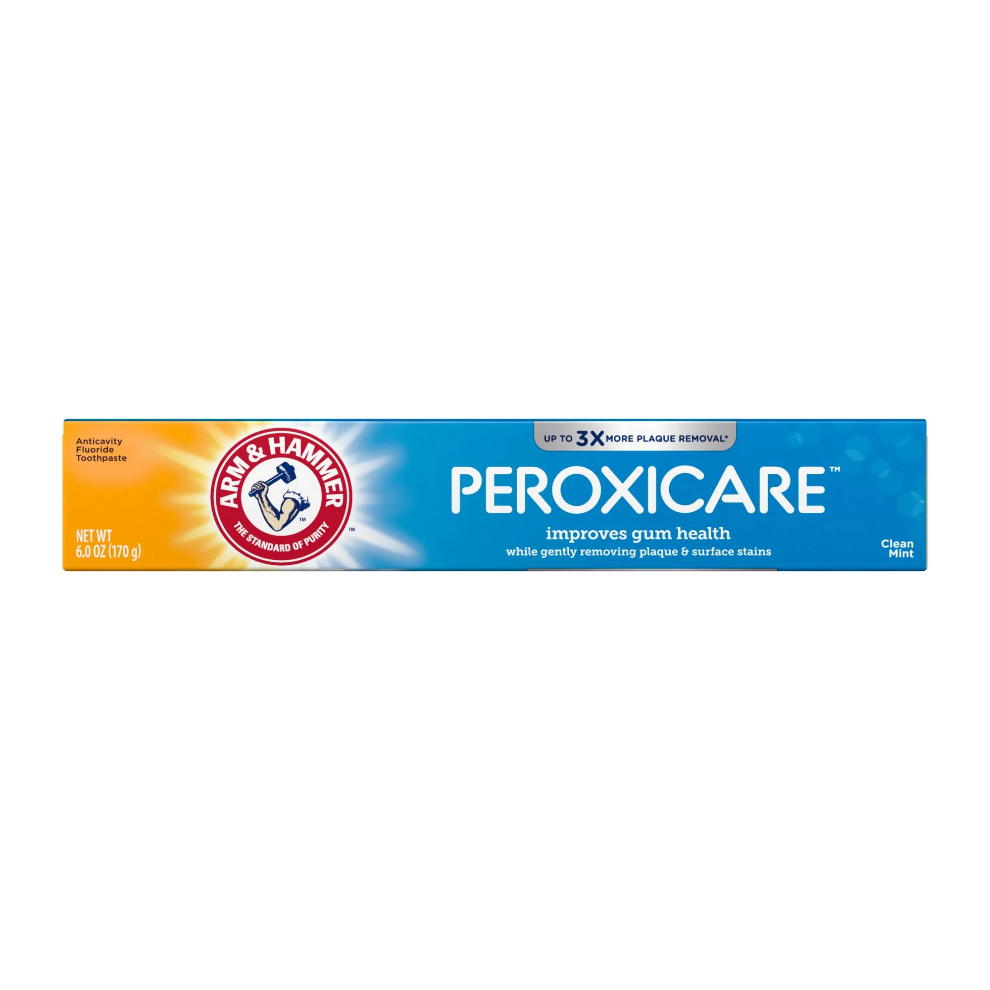 ARM & HAMMER Peroxicare Toothpaste for Gum Health, Baking Soda Toothpaste, Clean Mint, 6.0oz (Pack of 2) - Image 9