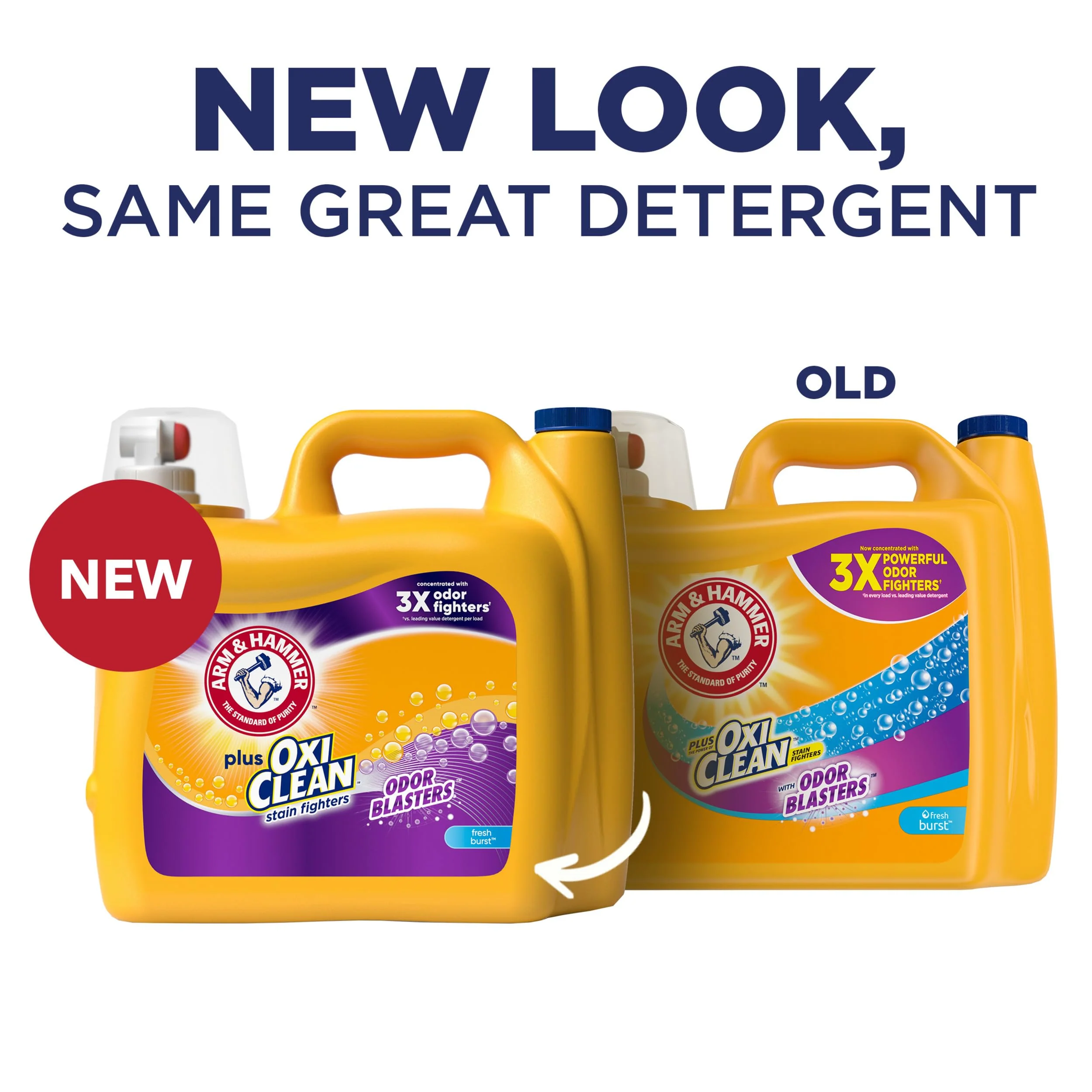 ARM & HAMMER Plus OxiClean Odor Blasters Fresh Burst, 128 Loads Liquid Laundry Detergent, 166.5 Fl oz - Image 2