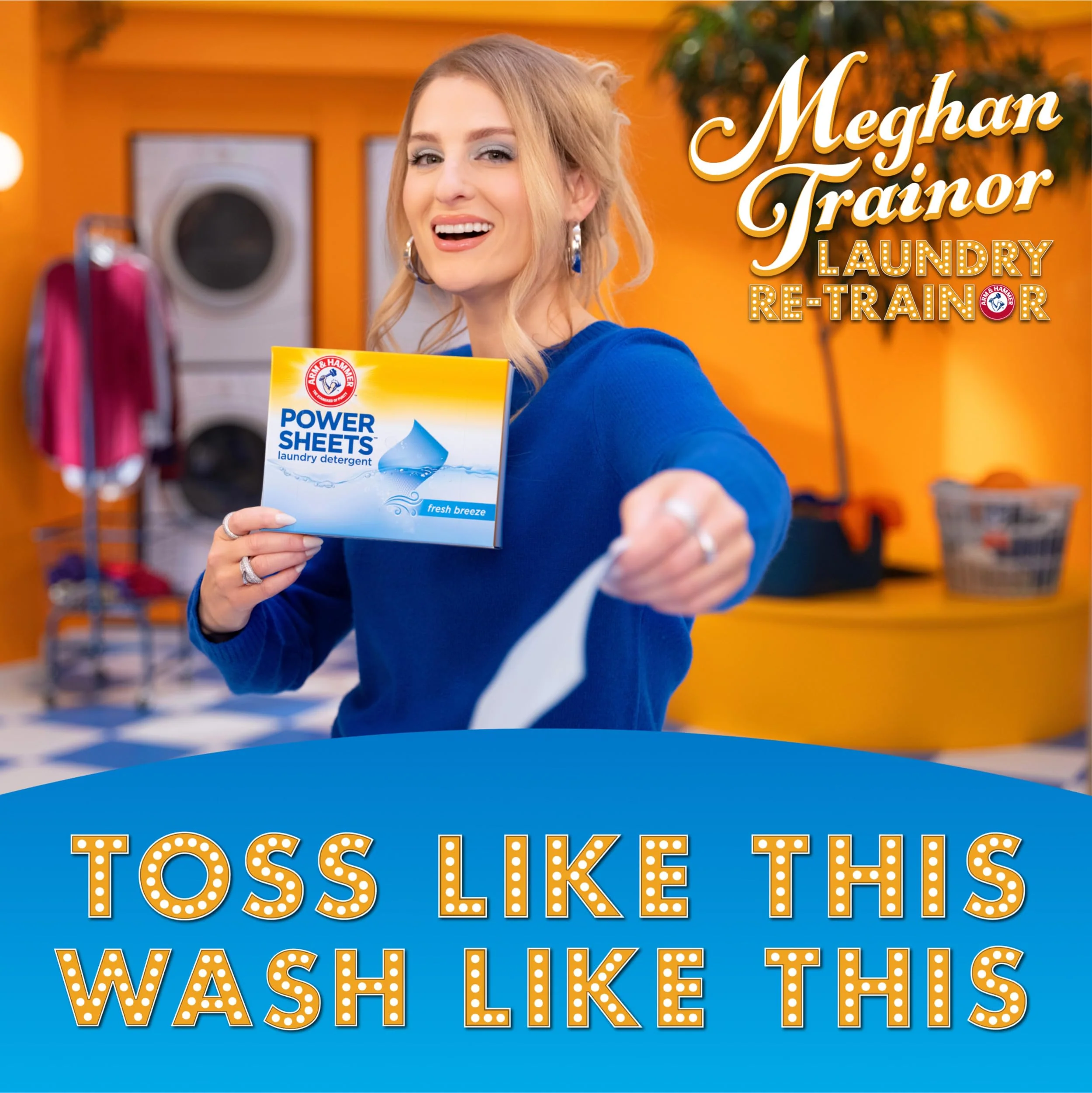 ARM & HAMMER Power Sheets Laundry Detergent, Fresh Breeze Scent, Dissolves in All Wash Temps, Lightweight and Travel-Ready, 60ct, Up to 120 Small Loads - Image 2