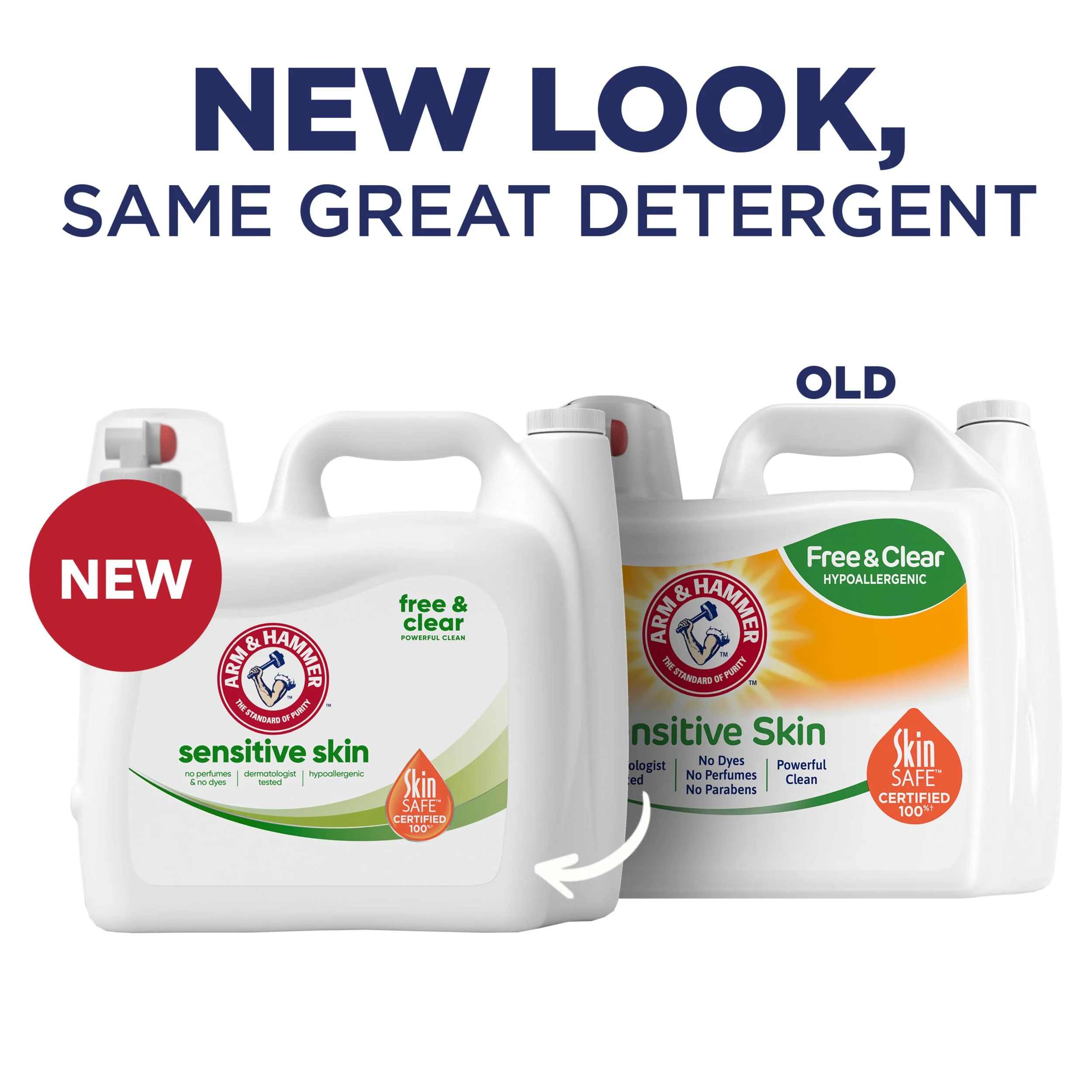 ARM & HAMMER Sensitive Skin Free & Clear, 140 Loads Liquid Laundry Detergent, 140 Fl oz - Image 2