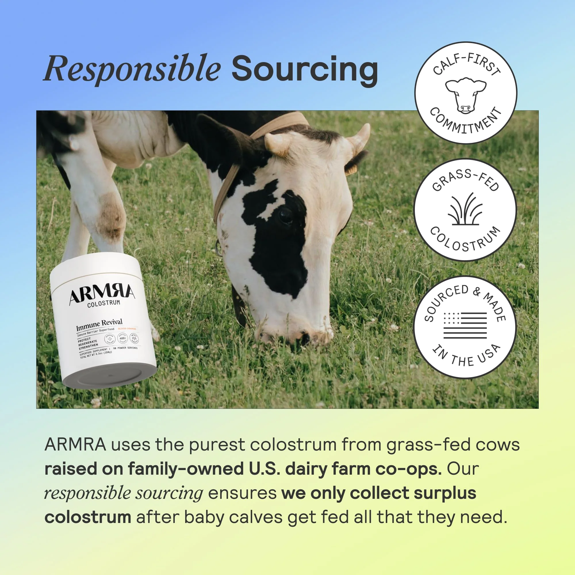 ARMRA Colostrum Powder | Unflavored | Gut Health & Bloating | Skin & Hair | Immunity | Keto, Gluten & Fat-Free | 60 Servings - Image 6
