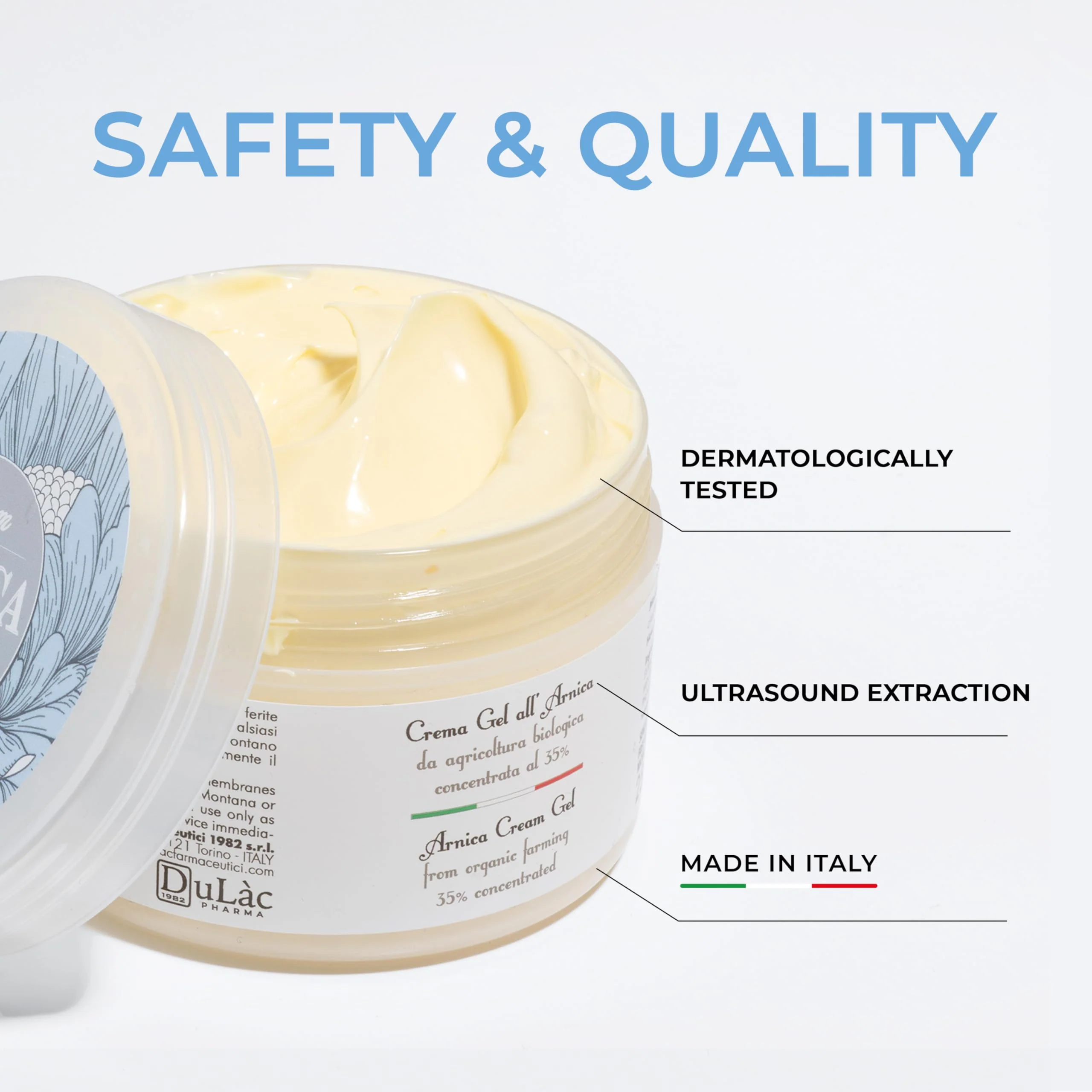 Arnica 35 – Arnica Cream Refreshing Effect, 250 ml, with 35% Organic Extracts, Provides Relief to Muscles, Joints, Neck, and Back, Massage Cream with Peppermint and Eucalyptus, Made in Italy - Image 5