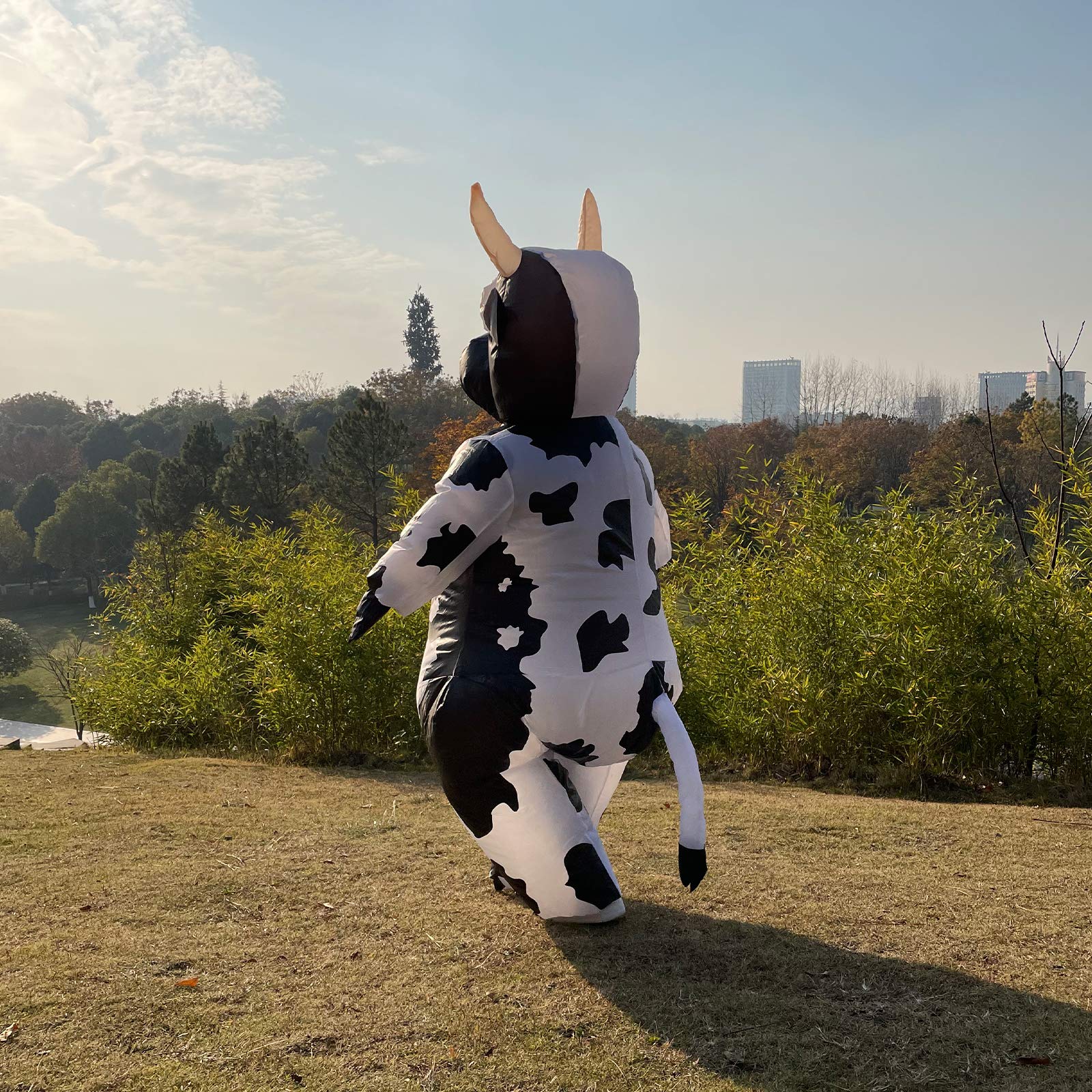 Arokibui Inflatable Cow Costume Blow up Animal Costume Cosplay Party Festival Christmas Halloween Suit Parade Carnival Suit Jumpsuit - Image 2