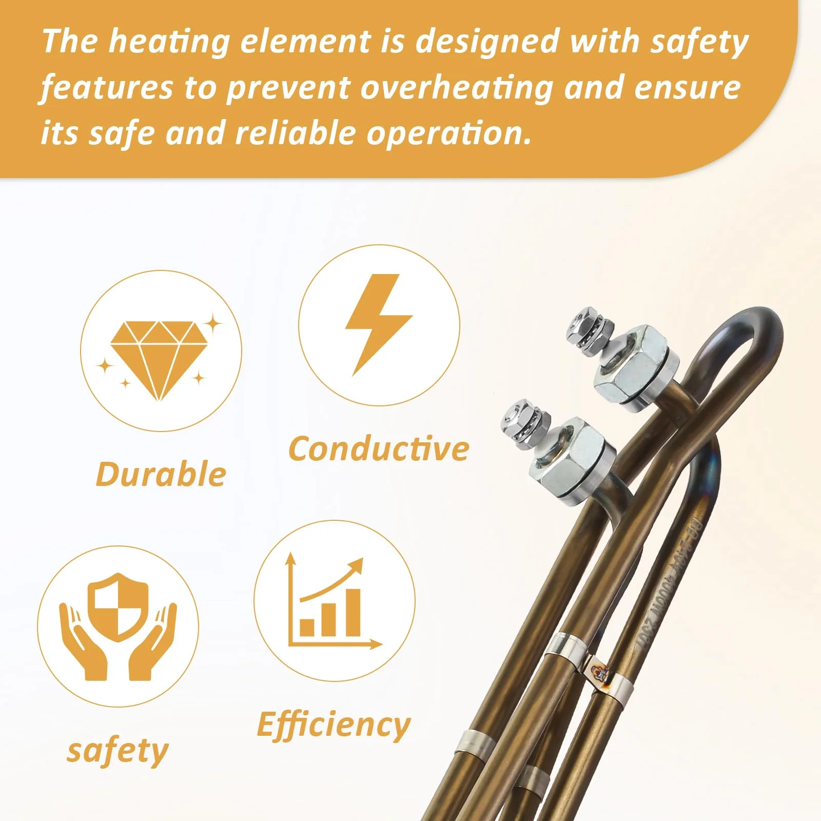 ArrogantF 4.0KW 240V Univeral Heater Element Replacement for Balboa Spa Heater Element 4.0 KW 58104 or Flo-Thru Hot Tub Spas Electric Heaters (10 inch) - Image 5