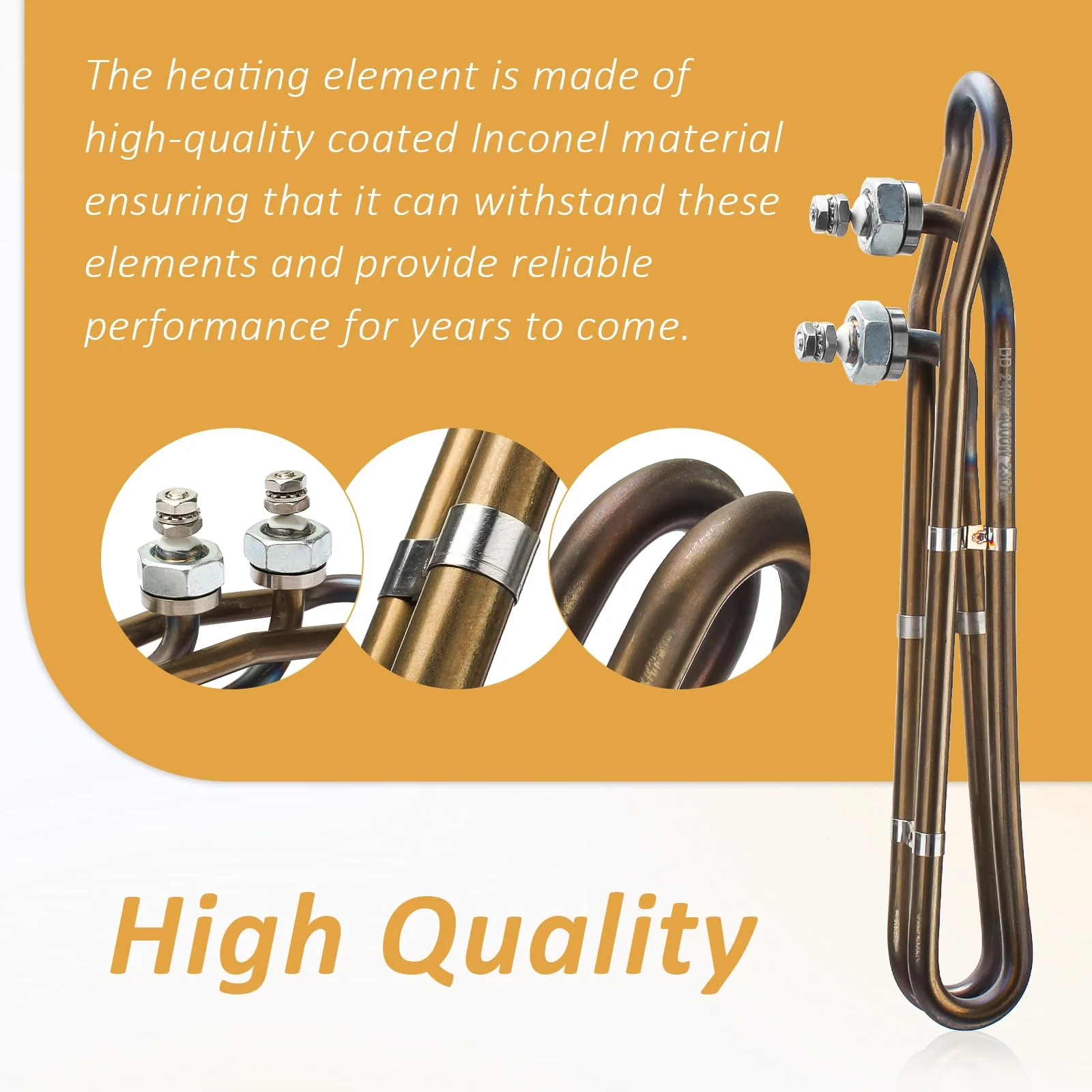 ArrogantF 4.0KW 240V Univeral Heater Element Replacement for Balboa Spa Heater Element 4.0 KW 58104 or Flo-Thru Hot Tub Spas Electric Heaters (10 inch) - Image 6