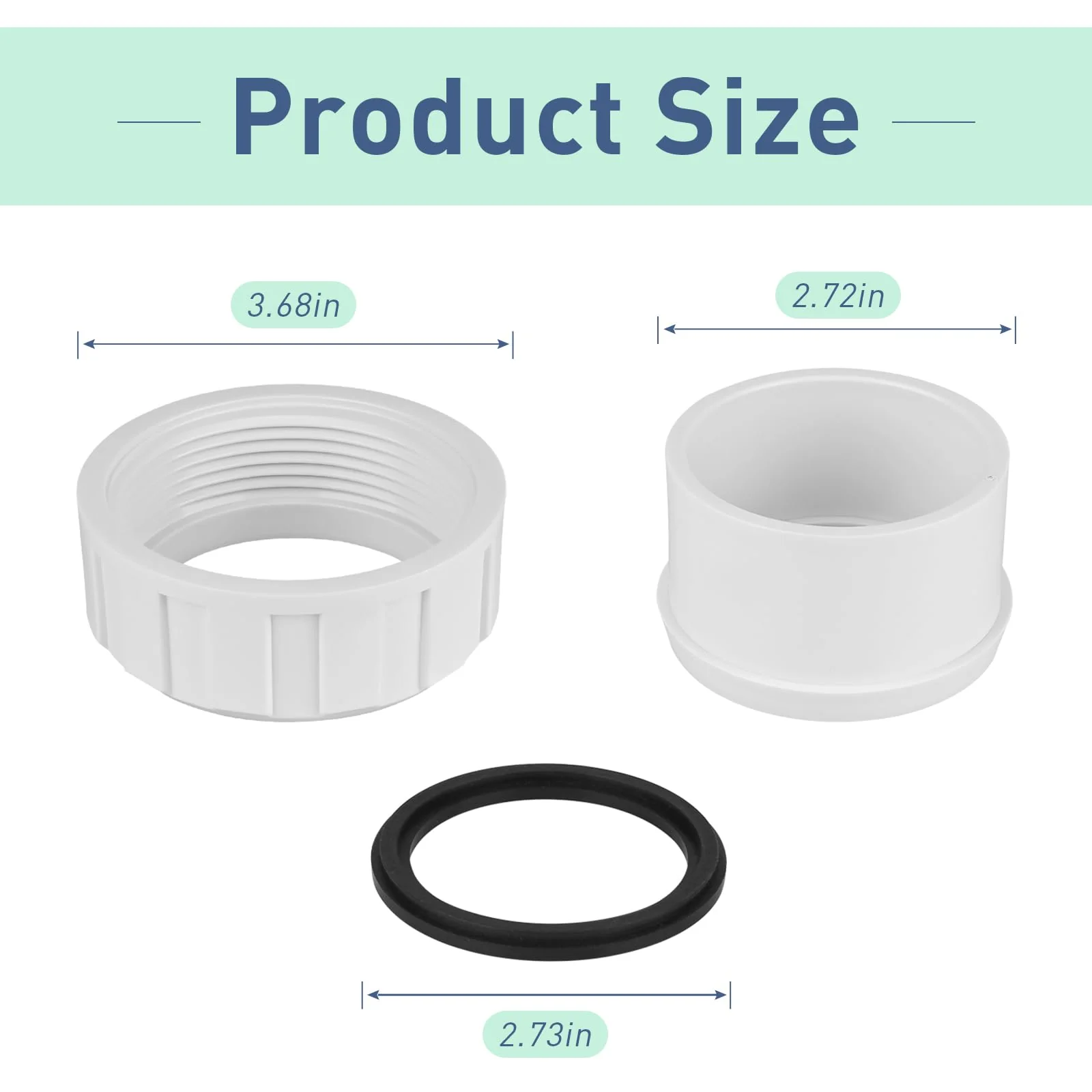 ArrogantF Salt Cell 2" Union Replacement for Hayward GLX-Cell-Union,for Hayward T-3 T-15 Cleaner Coupler Replacement,fit for Hayward Goldline AquaRite Turbo Cell Generator Pool Pool and Spa Pump Parts - Image 7