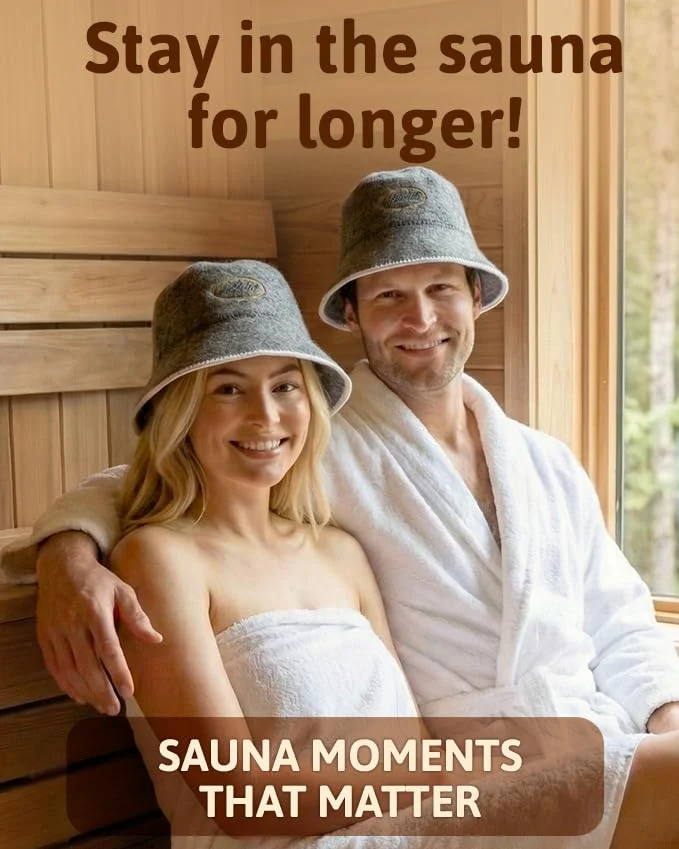 ASKOLD Sauna Hat for Women and Men - Natural Wool Sauna Bucket Cap to Protect Hair, Finnish Felt - Eco-Friendly Banya Hat Sauna Accessories (Gray) - Image 5
