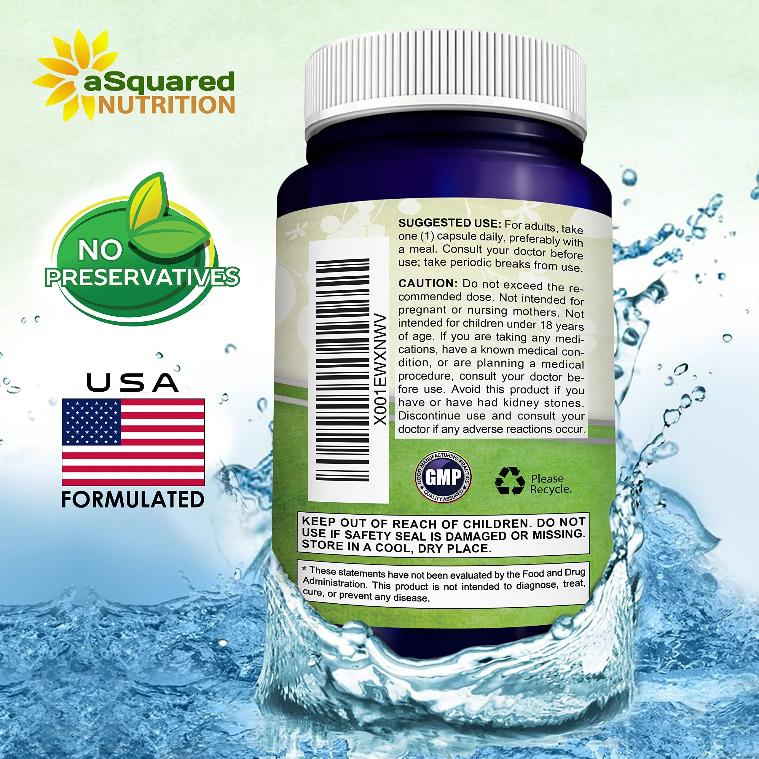 aSquared Nutrition Quercetin 500mg Supplement - 200 Capsules - Quercetin Dihydrate to Support Cardiovascular Health - Max Strength Powder Complex Pills to Help Improve Immune Response - Image 3