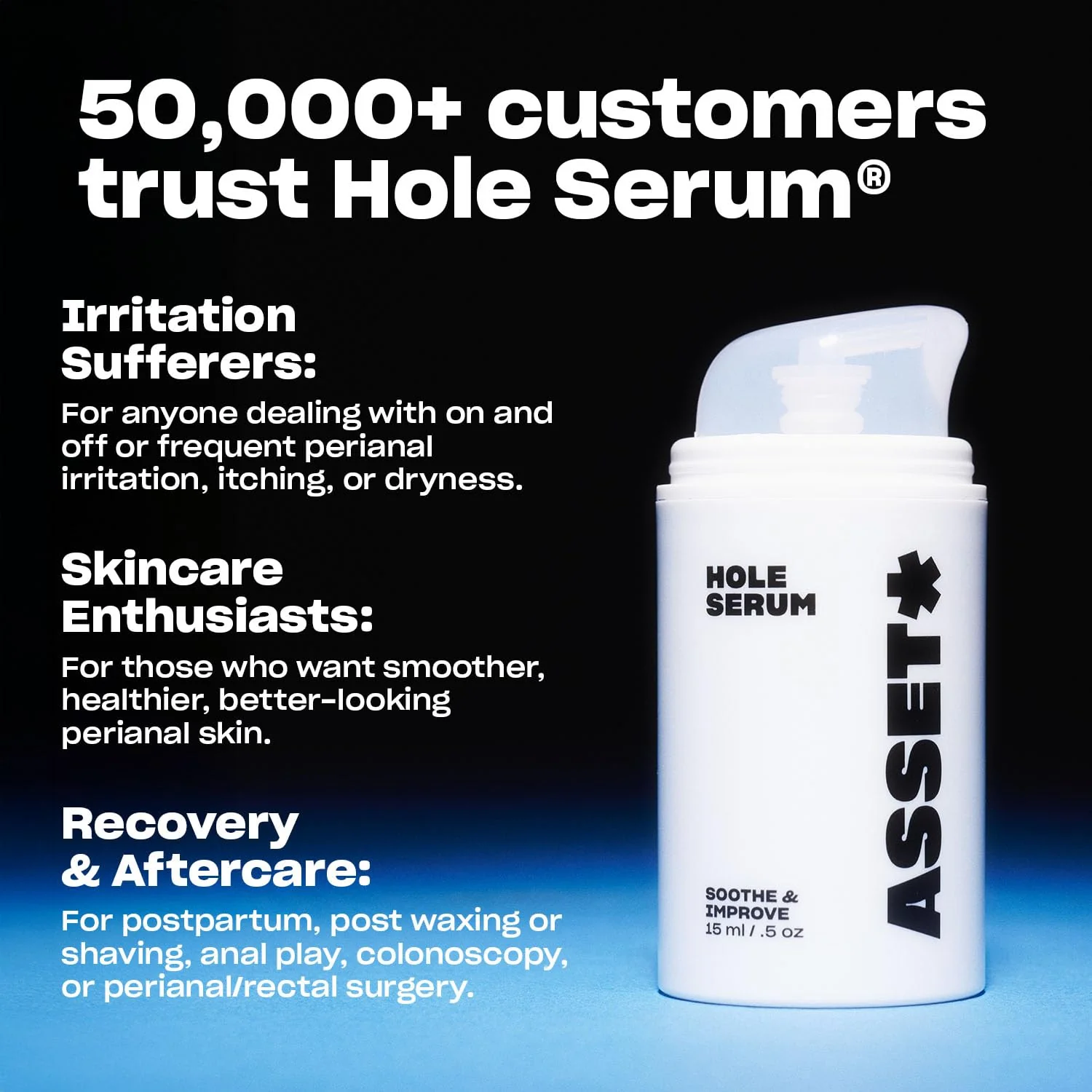 Asset Hole Serum – Soothing Daily Serum for Perianal Skin Health & Radiance – 15ml (.5oz) | Hydrates, Strengthens, Improves Skin Texture | Gentle, pH Balanced, Non-Greasy Formula - Image 4