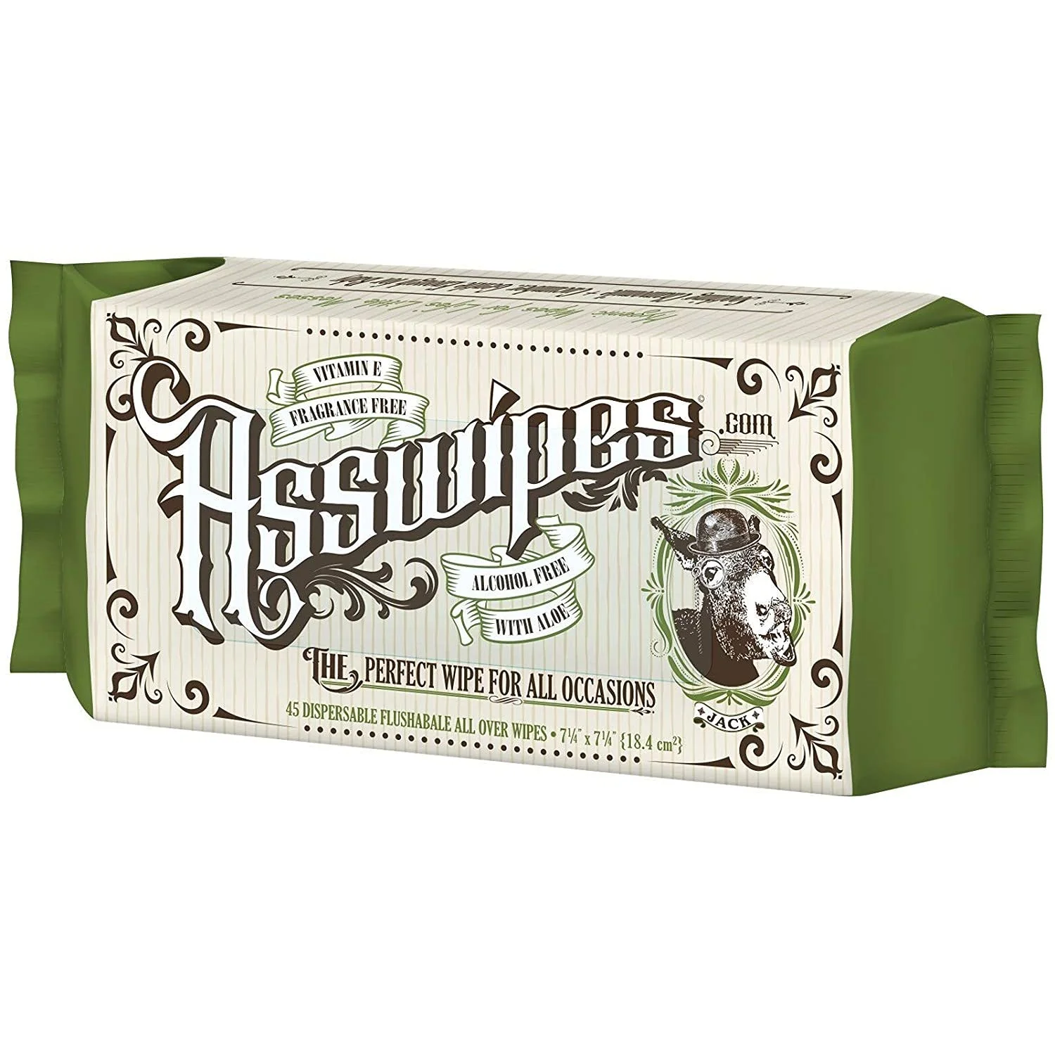 Asswipes Flushable Wipes (Bulk, 1080 wipes) - Personal Cleansing Body, Butt and Bathroom Wipes with Aloe & Vitamin E - Made Without Alcohol or Parabens (Pack of 24) - Image 4