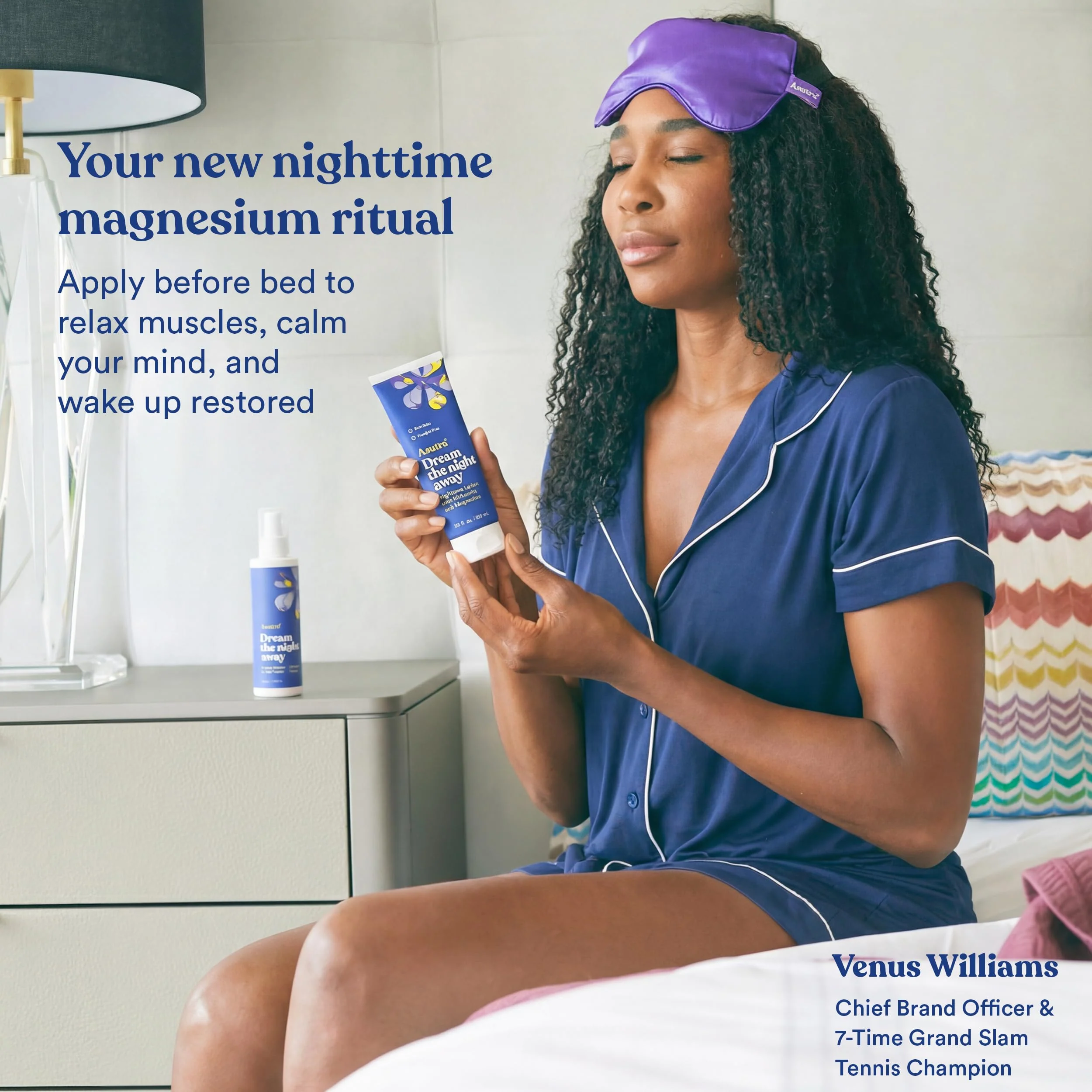 ASUTRA Dream the Night Away | Magnesium Lotion for Sleep, 100mL | With Melatonin for Sleep and Moisturizing Shea Butter, Nighttime Magnesium Cream w/Lemongrass Scent - Image 5