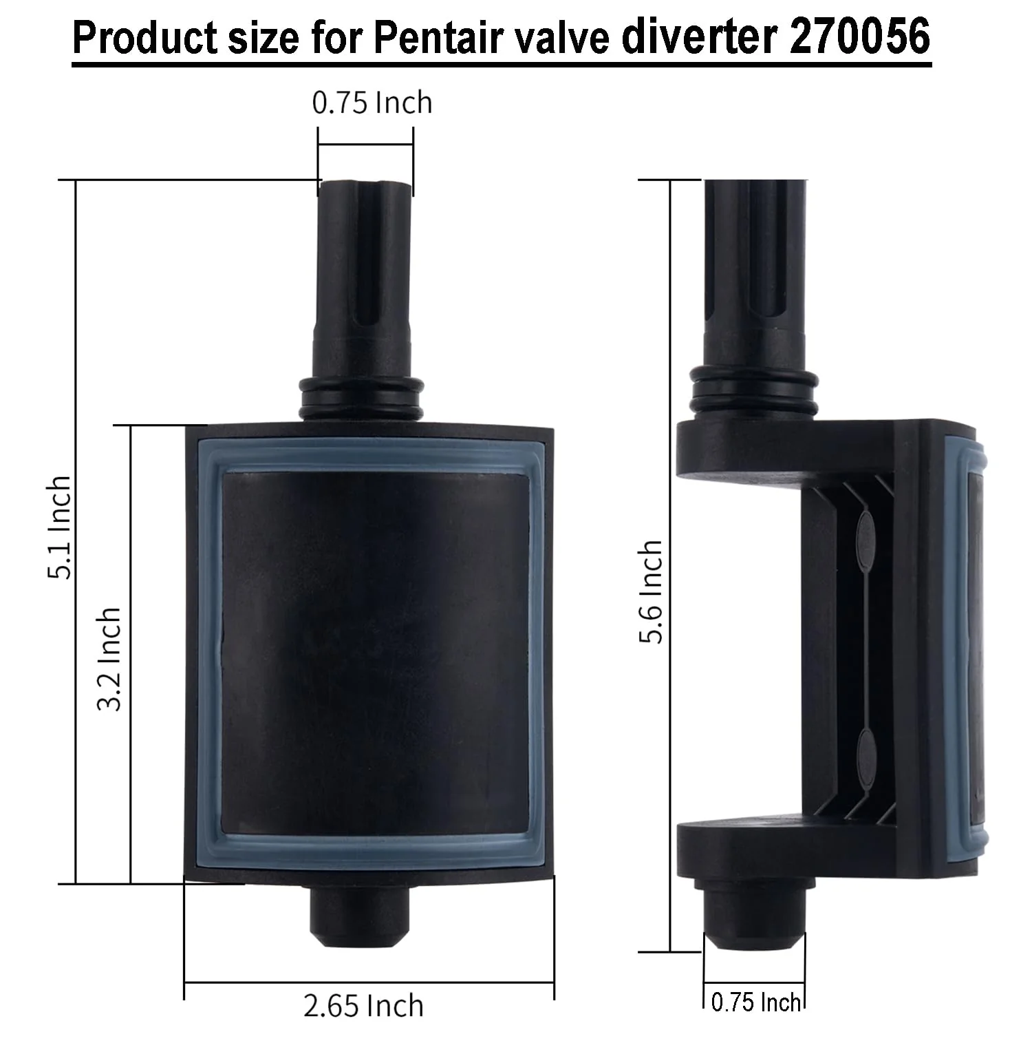 ATIE Pool Diverter Valve Assembly Compatible with Pentair Diverter Valve 270056 for 2 & 3-Way 2" Valves 263026, 263027, 263028, 263029 ONLY (Not Compatible with 263037/263038 Valve) (2 Pack) - Image 9