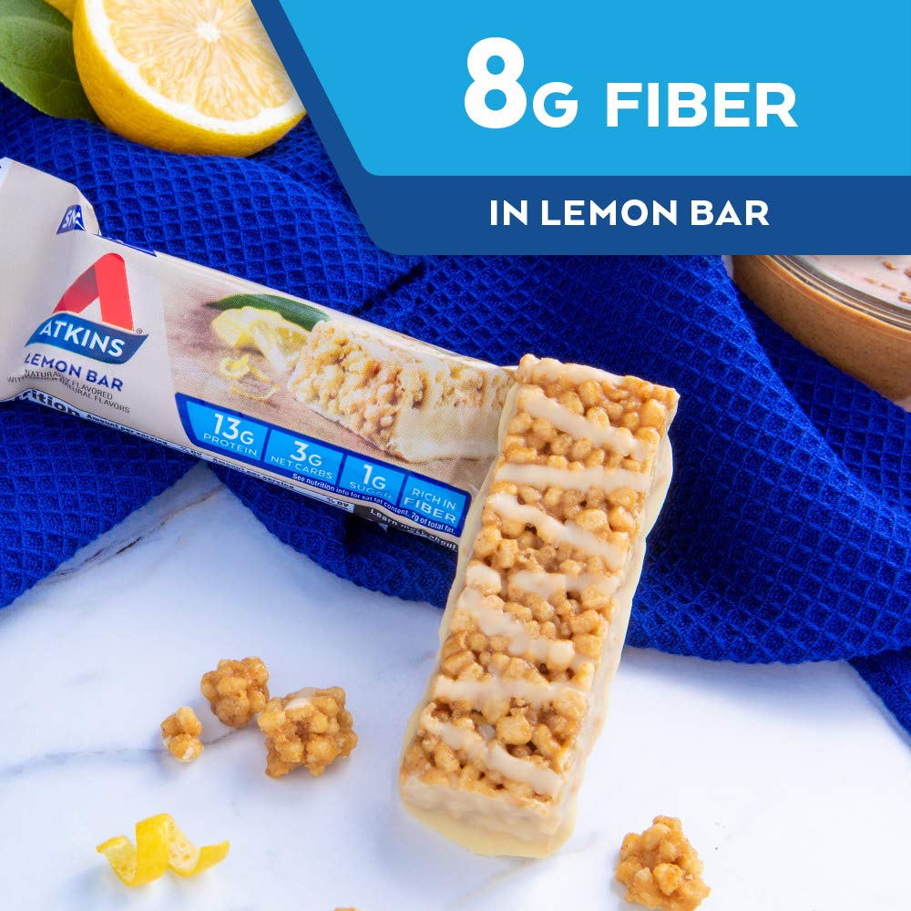Atkins Snack Bar, Caramel Apple Pie, Naturally Flavored, Good Source of Protein and Fiber, Low Carb, Low Sugar (30 Bars) - Image 6