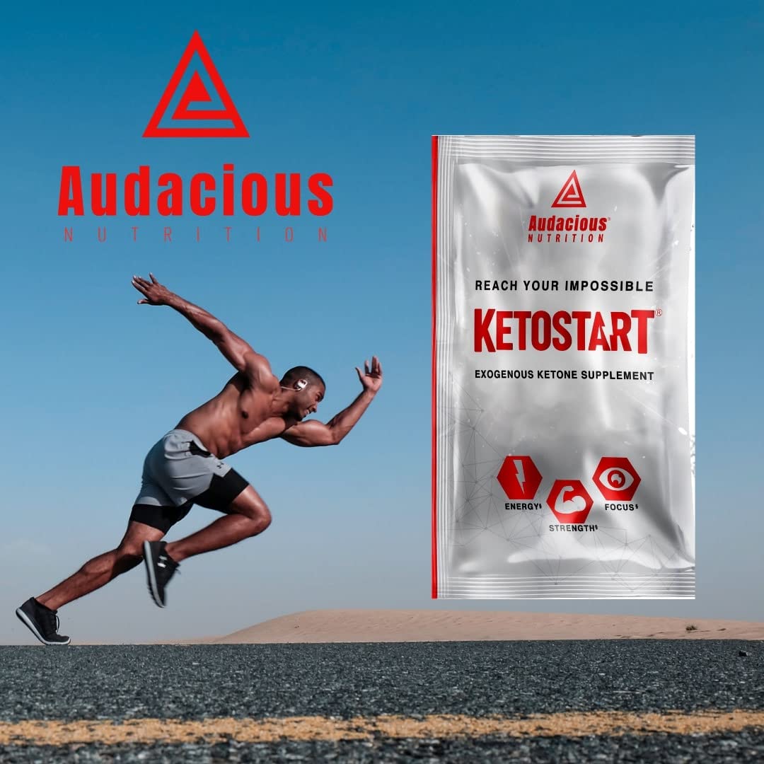 Audacious Nutrition KetoStart | Exogenous Ketones Powder with Electrolytes | Caffeine Free | Tropical Flavor Electrolyte Powder for Energy, Strength & Focus (10x Ketones Drink Mix Packets) - Image 4
