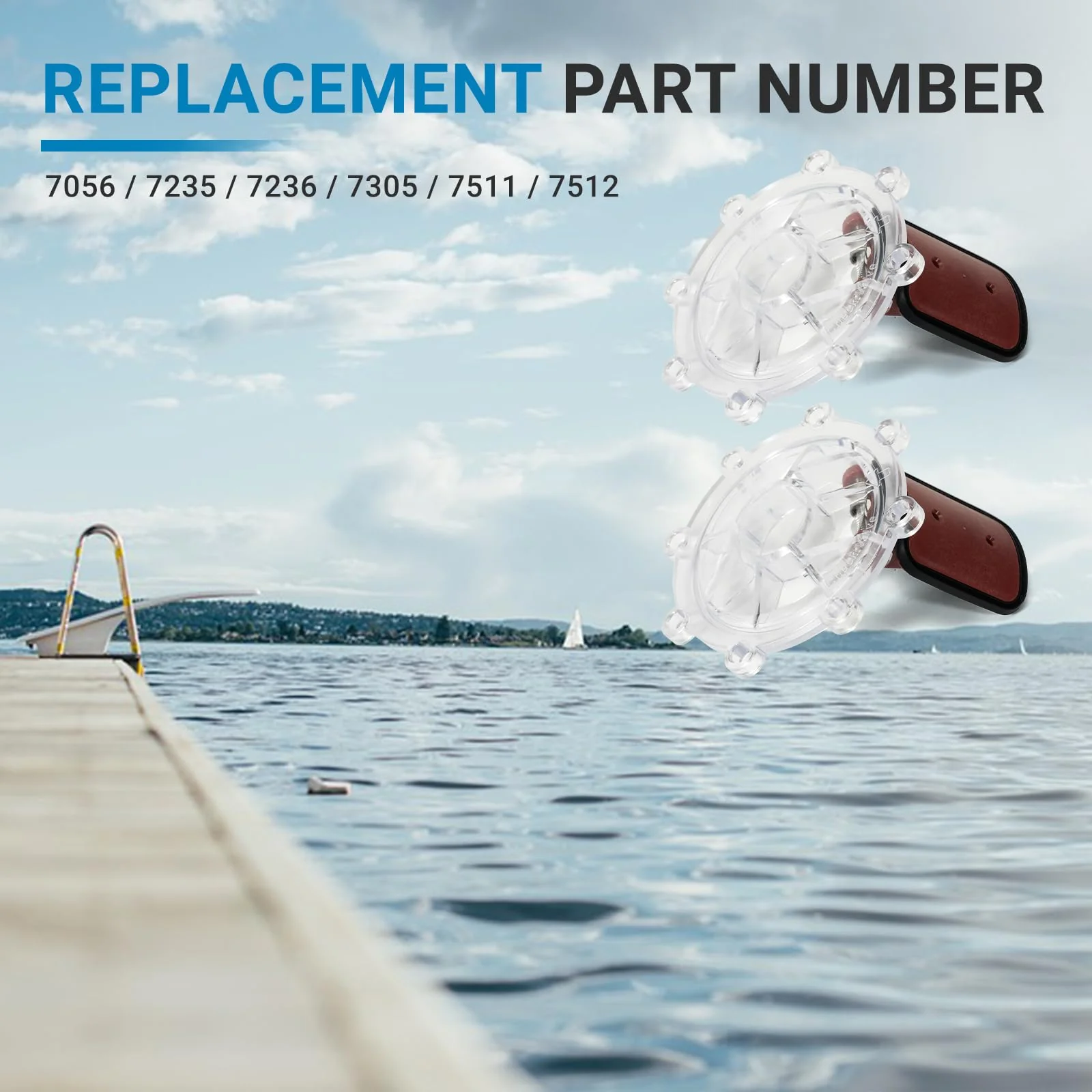 Aumzong 7056 2Pcs Check Valve Covers with Flapper Assembly Compatible with Zodiac Jandy Spring Check Valve Replacement# 7235,7305 - Image 3