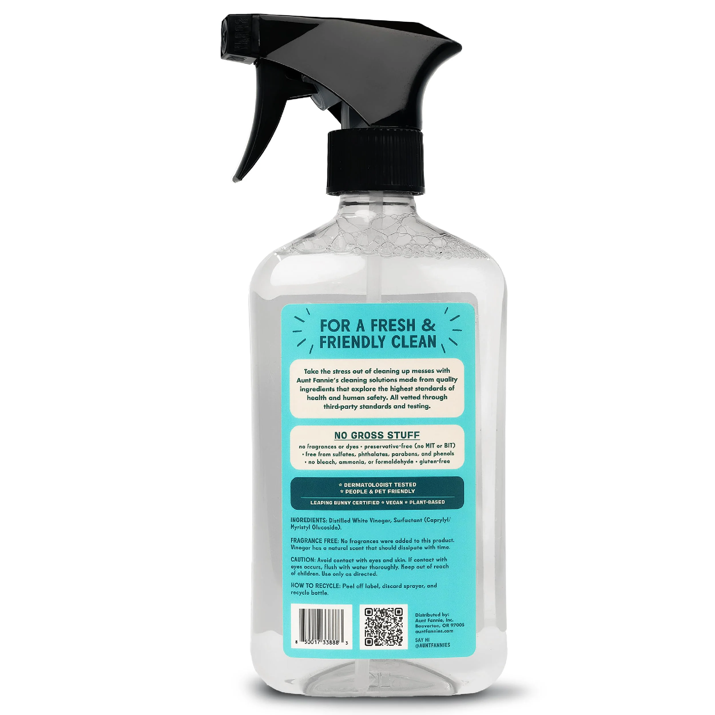 Aunt Fannie's All Purpose Household Cleaner, Multi-Surface Spray Cleaner, Powered by Vinegar for Kitchen, Bath, Windows and Countertops, Fragrance Free, Pack of 6 - Image 2