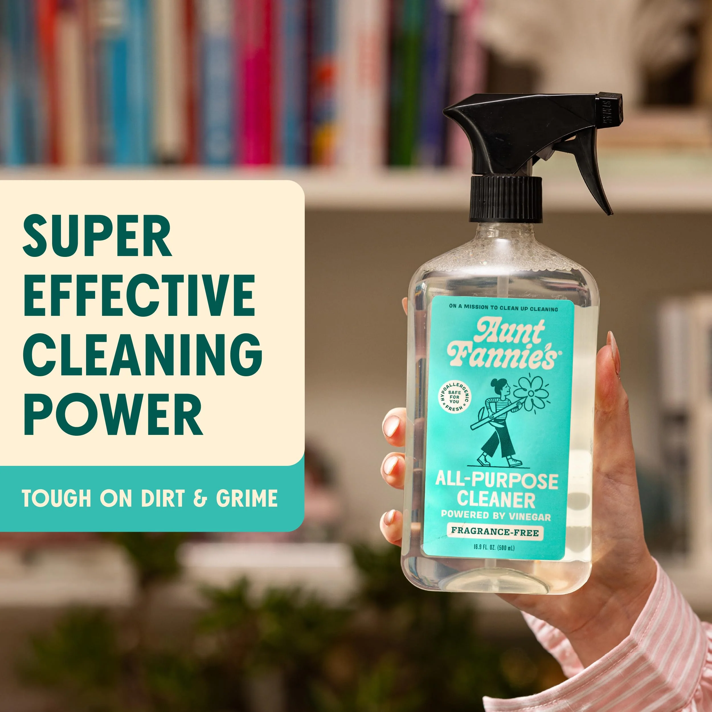 Aunt Fannie's All Purpose Household Cleaner, Multi-Surface Spray Cleaner, Powered by Vinegar for Kitchen, Bath, Windows and Countertops, Fragrance Free, Pack of 6 - Image 7