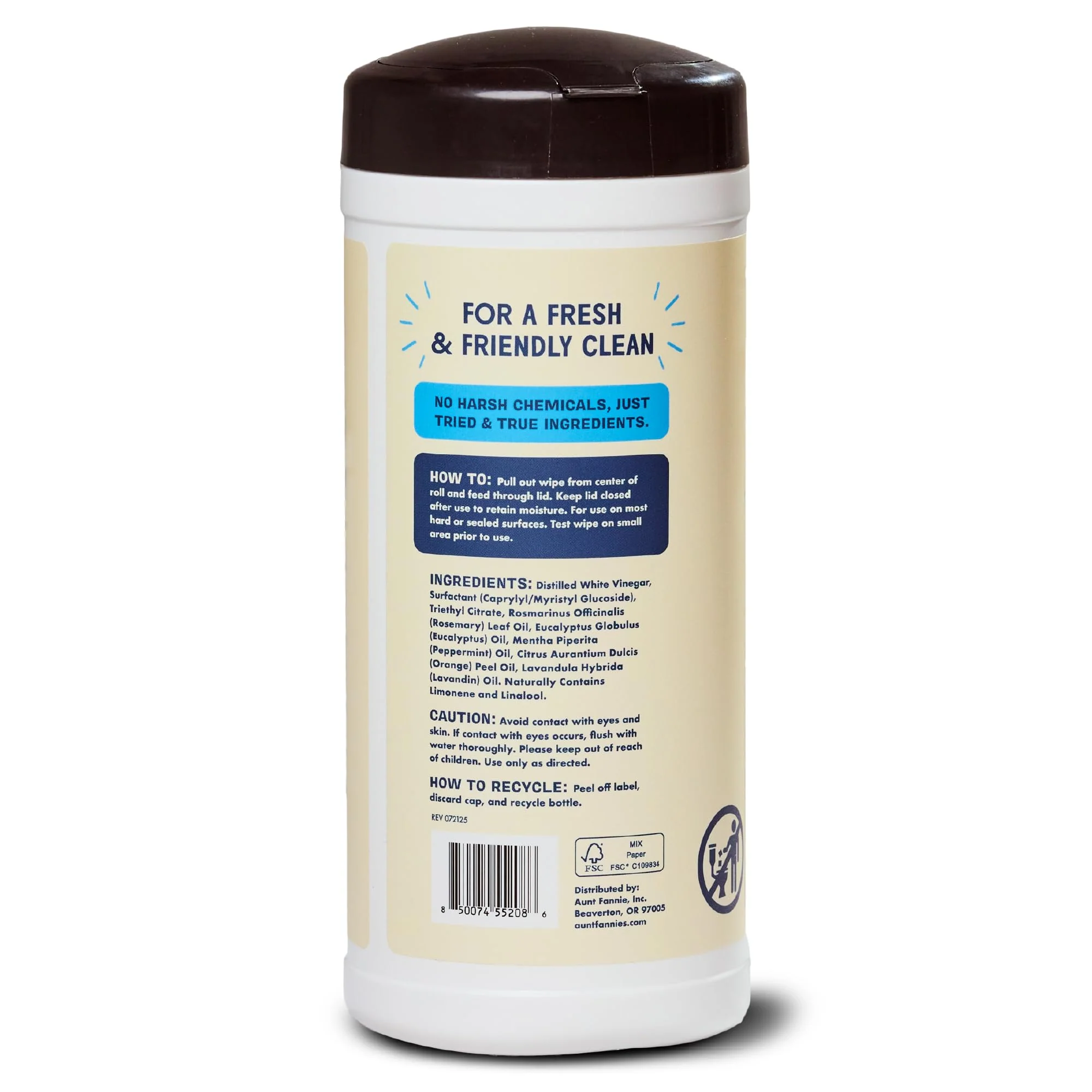 Aunt Fannie's Glass & Window Cleaning Wipes, Natural Streak-Free Glass Cleaner, 35 Count (Pack of 6) - Image 2