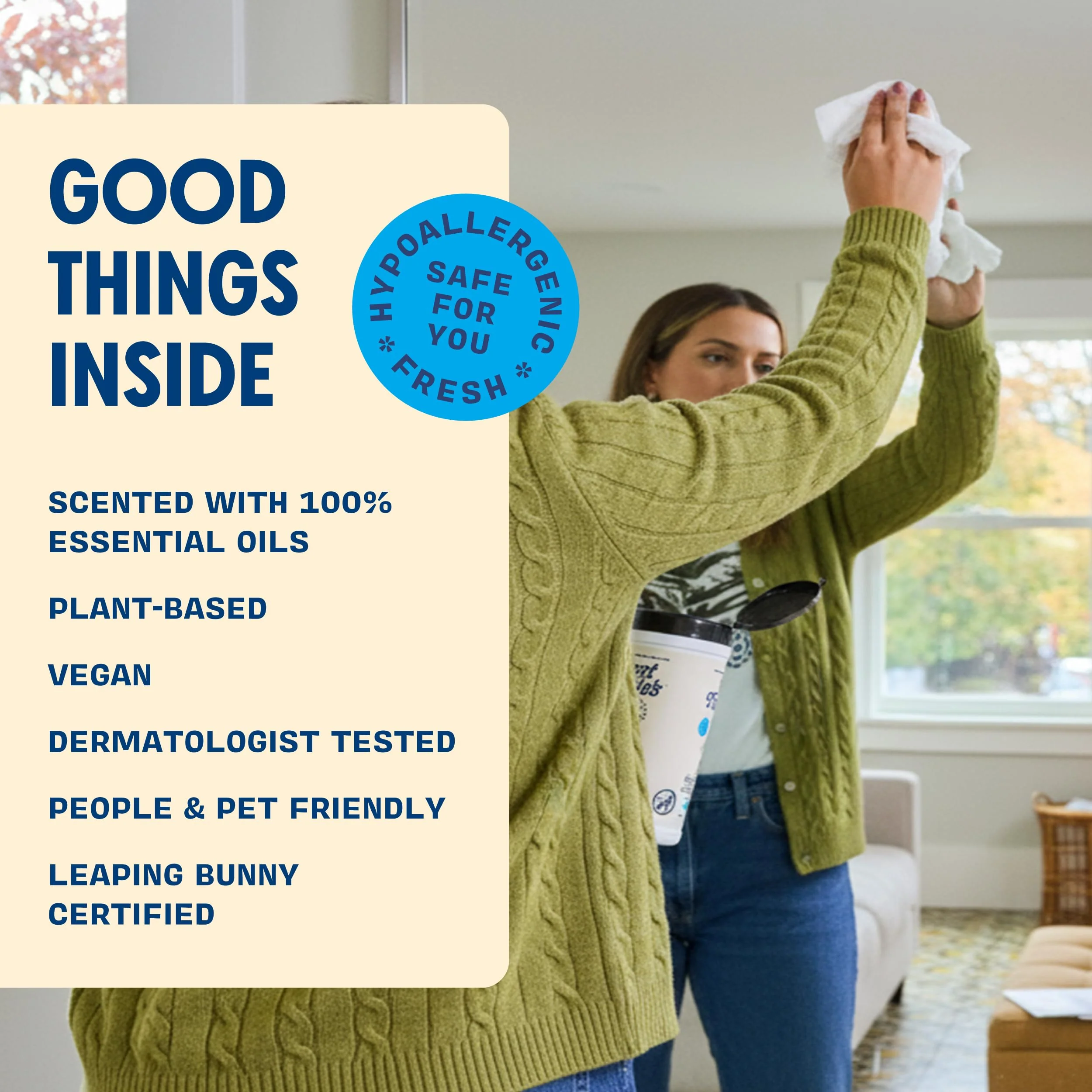 Aunt Fannie's Natural Cleaning Wipes Variety Pack, Multipurpose Surface Cleaner, 35 Count Each, Pack of 6 - Image 5