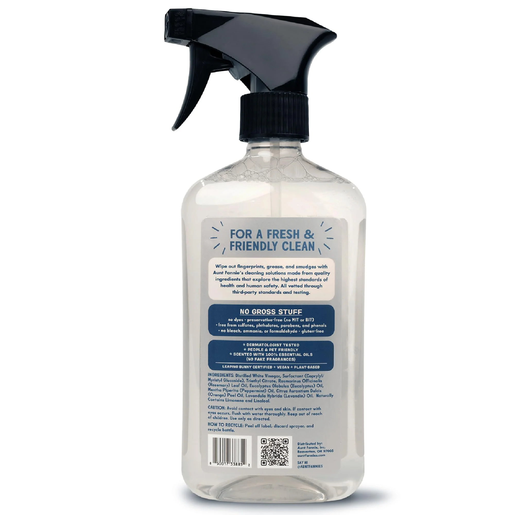 Aunt Fannie's Stainless Steel Spray Cleaner, Powered by Vinegar, Fingerprint and Residue Remover for Refrigerator, Dishwasher, Oven, Grill, Sink, Stovetop, and Other Appliances, Pack of 3 - Image 2