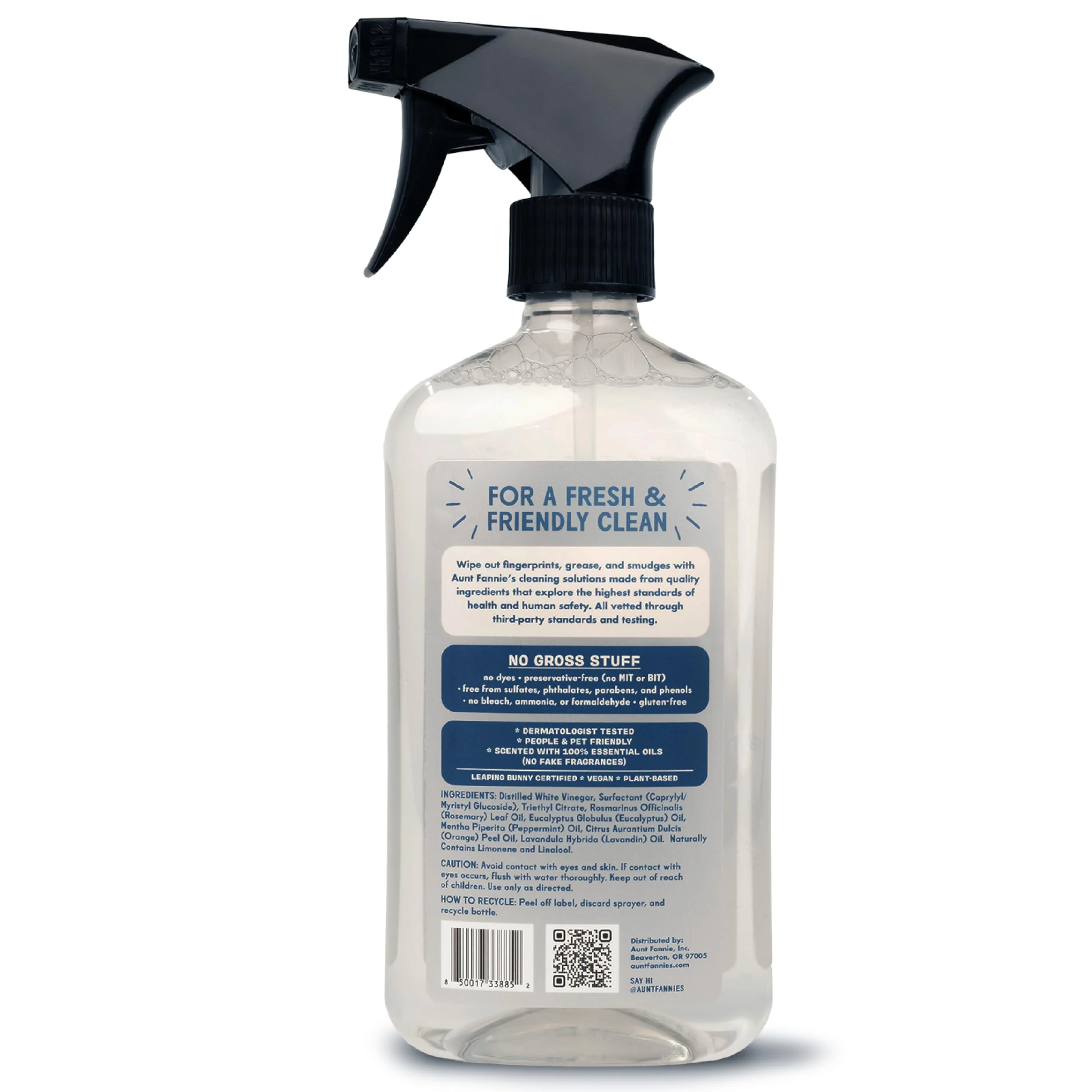 Aunt Fannie's Stainless Steel Spray Cleaner, Powered by Vinegar, Fingerprint and Residue Remover for Refrigerator, Dishwasher, Oven, Grill, Sink, Stovetop, and Other Appliances, Pack of 6 - Image 2
