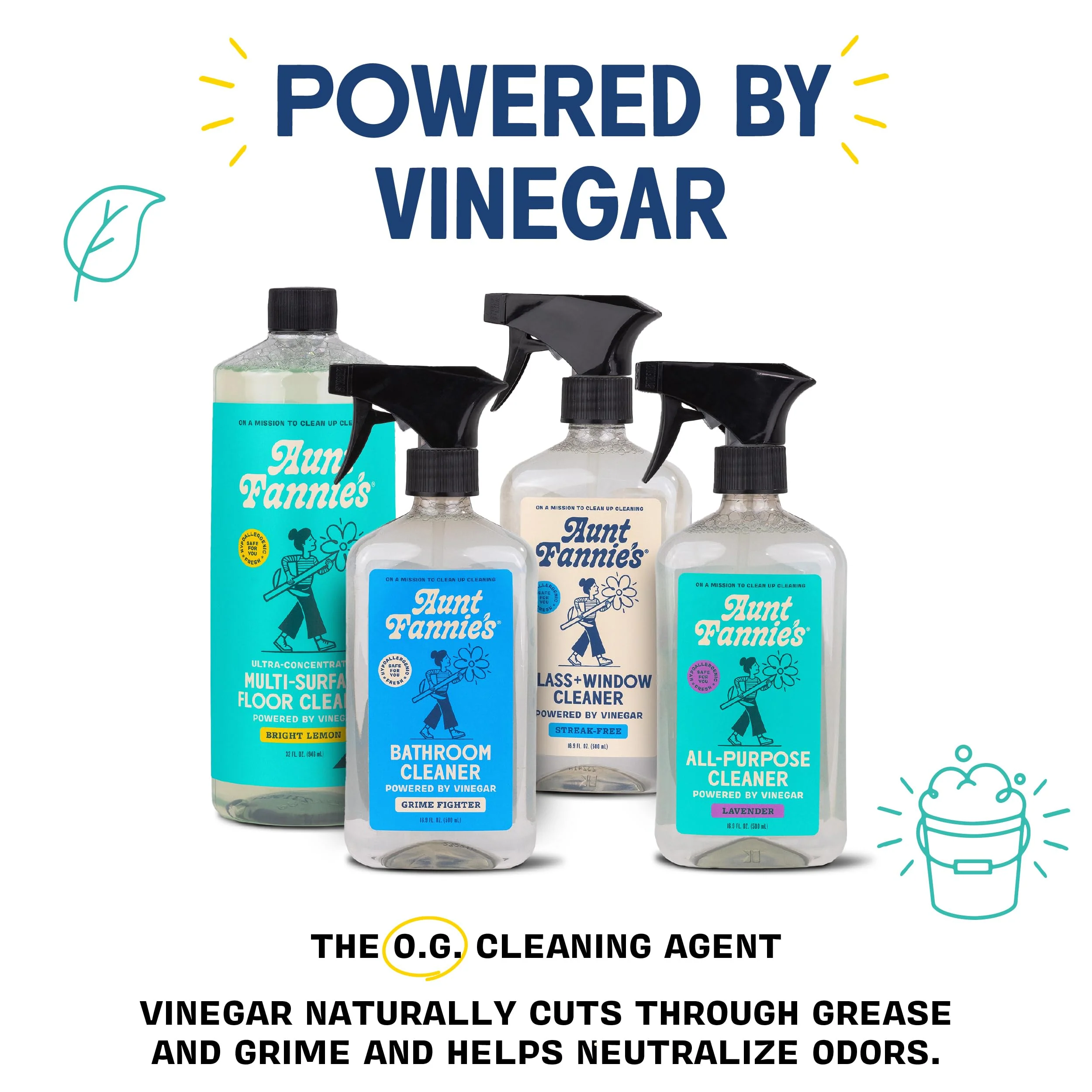 Aunt Fannie's Toy and Highchair Cleaner, Hypoallergenic, Multi-Purpose Spray Powered by Vinegar for Toys, High Chairs, Car Seats, Swings, Counters, and Other Hard Surfaces Fragrance Free, Pack of 6 - Image 6