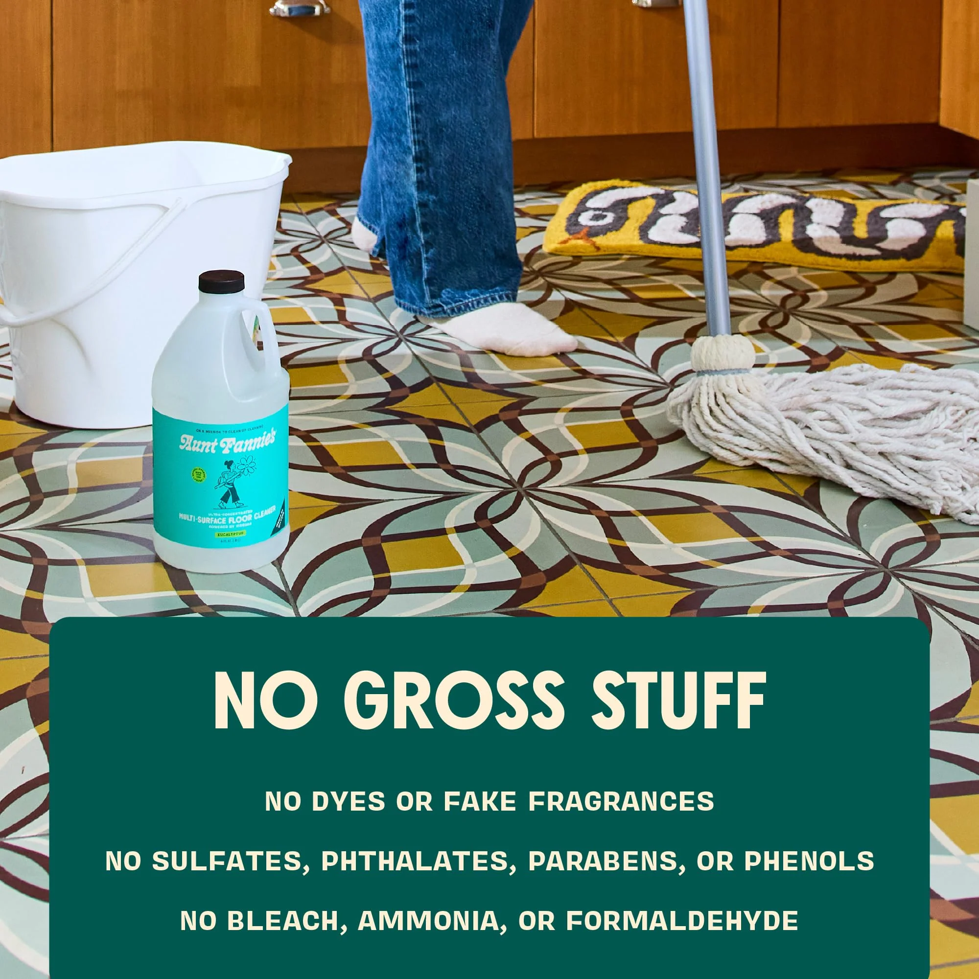 Aunt Fannie's Ultra Concentrated Floor Cleaner Vinegar Wash, Multi-Surface Solution For Mopping, Value Size, Eucalyptus Scent, 64 oz - Image 3