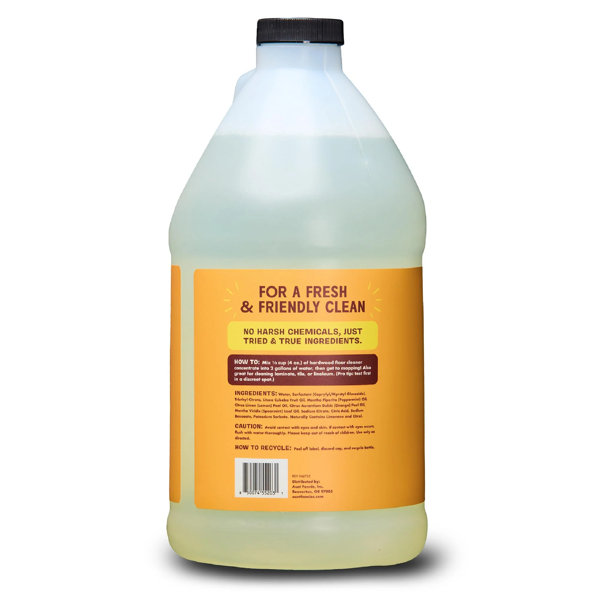 Aunt Fannie's Ultra Concentrated Hardwood Floor Cleaner, Vinegar-Free Plant Based Hardwood Floor Cleaner for Mopping, Bright Lemon Scent, 64 oz. (Pack of 1) - Image 2