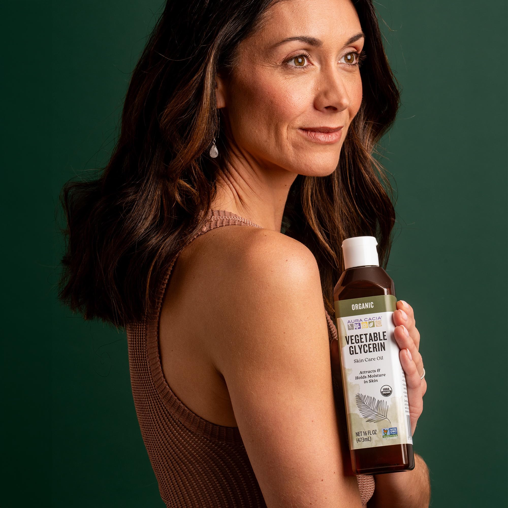 Aura Cacia Organic Skin Care Oil, Vegetable Glycerin, 16 Fluid Ounce - Image 2